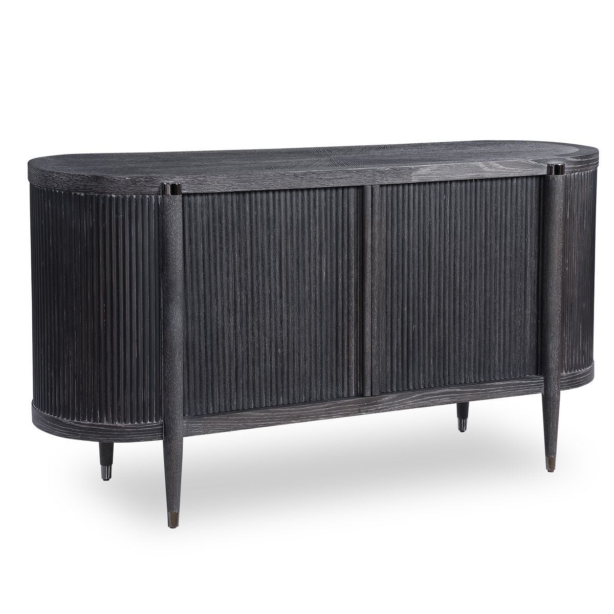 Tambour Cabinet - Black Ceruse