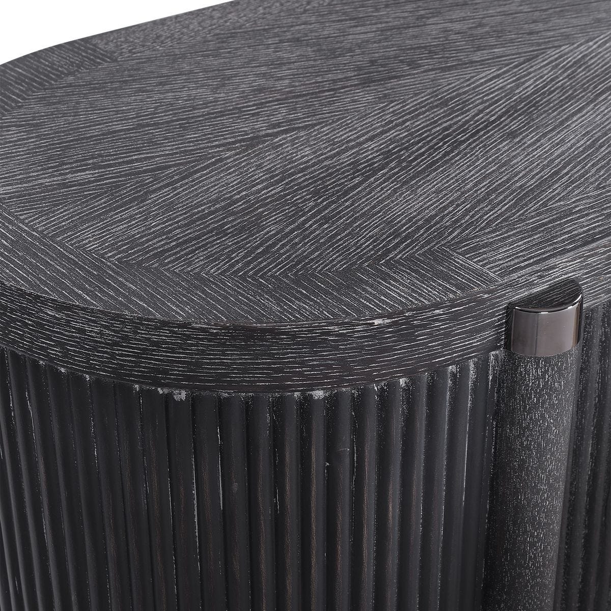 Tambour Cabinet - Black Ceruse