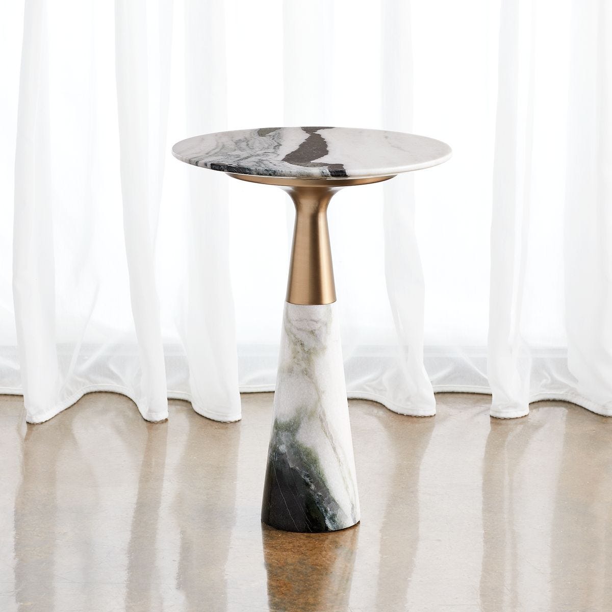 Pier Accent Table - Panda Marble