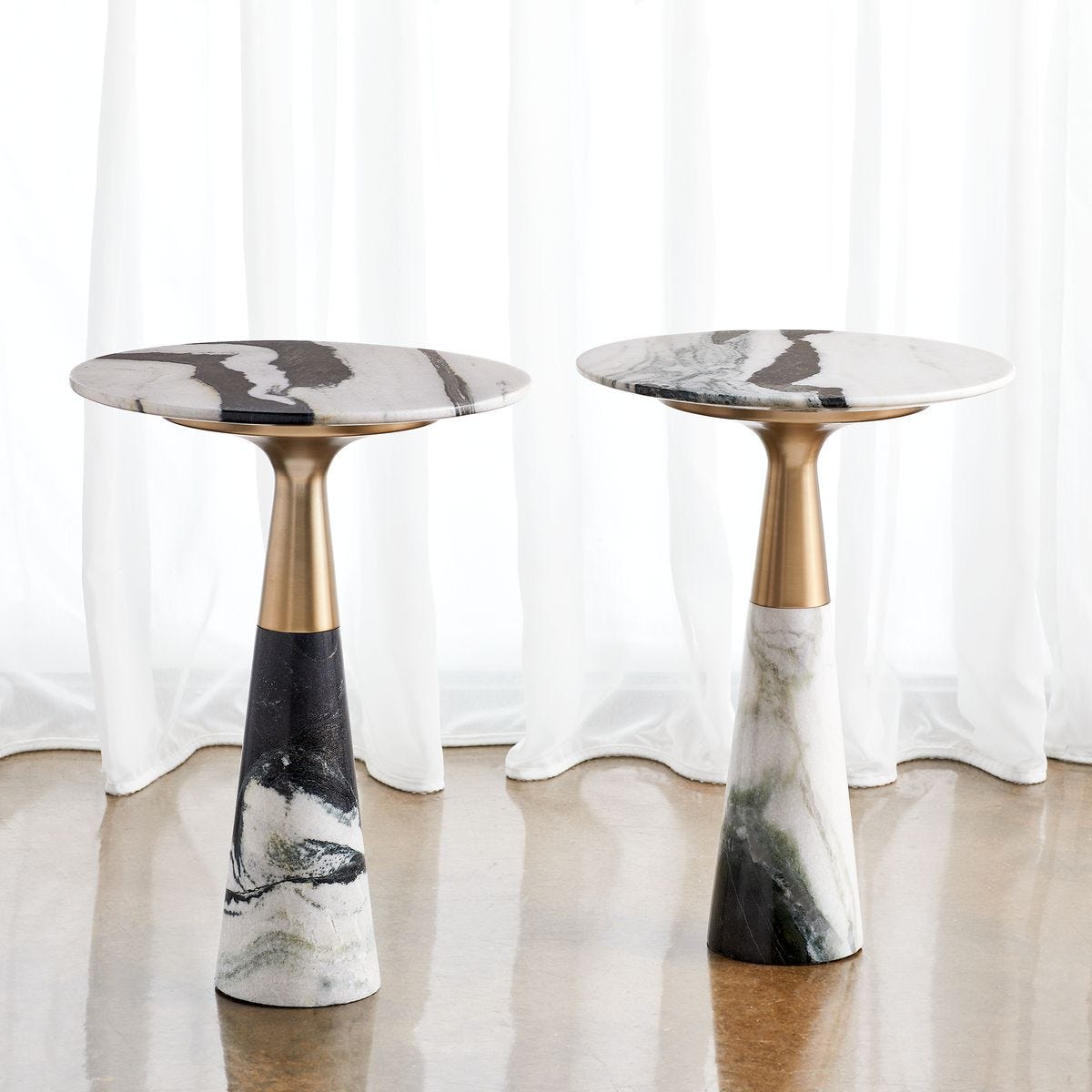 Pier Accent Table - Panda Marble