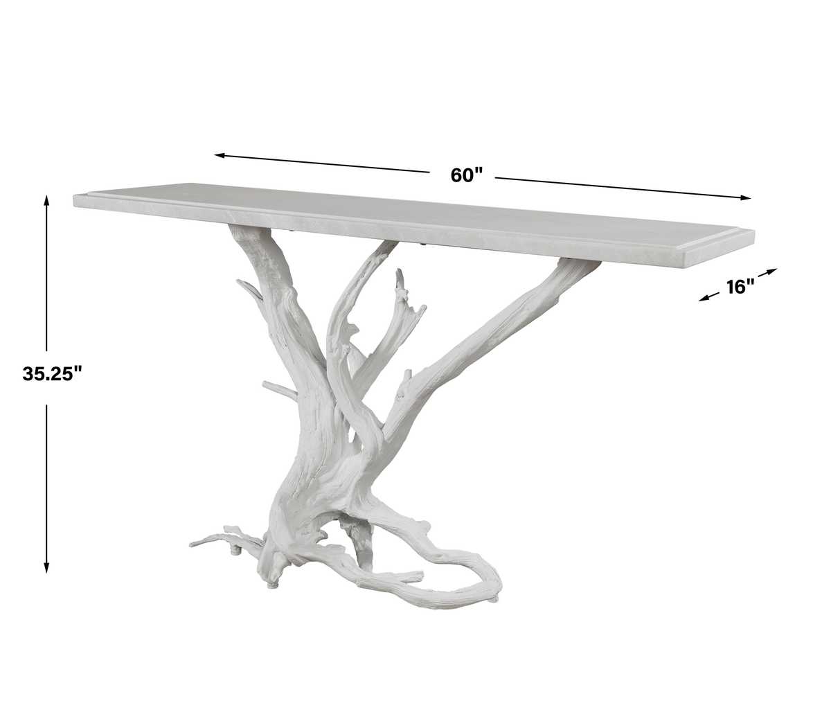Big Sur Console Table - Matte White, 2 Cartons