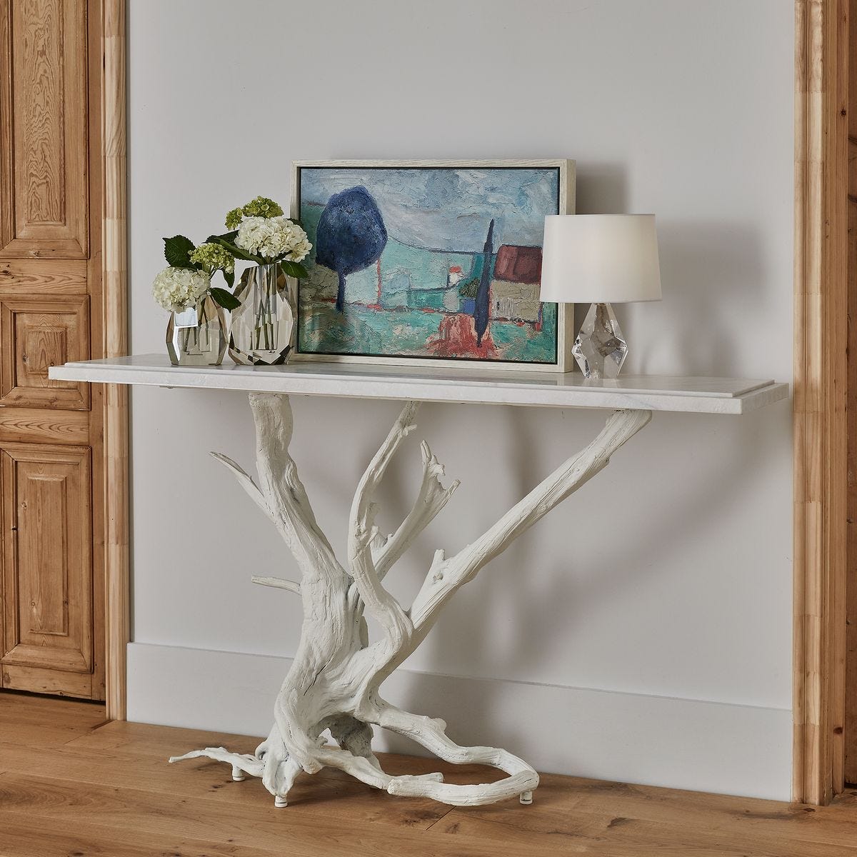 Big Sur Console Table - Matte White, 2 Cartons