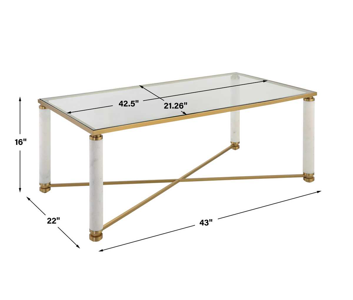 White Pillar Coffee Table