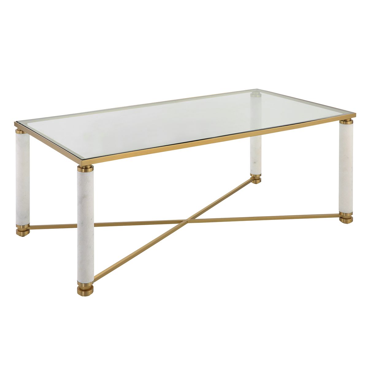 White Pillar Coffee Table