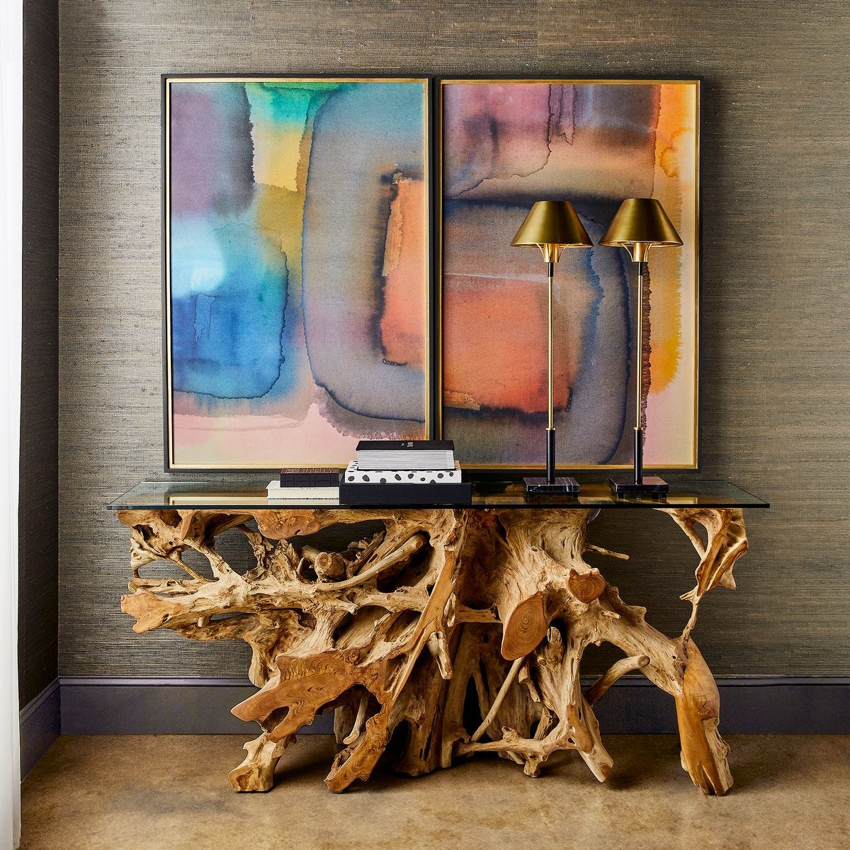 Center Root Console Table - 74x17, 2 Cartons