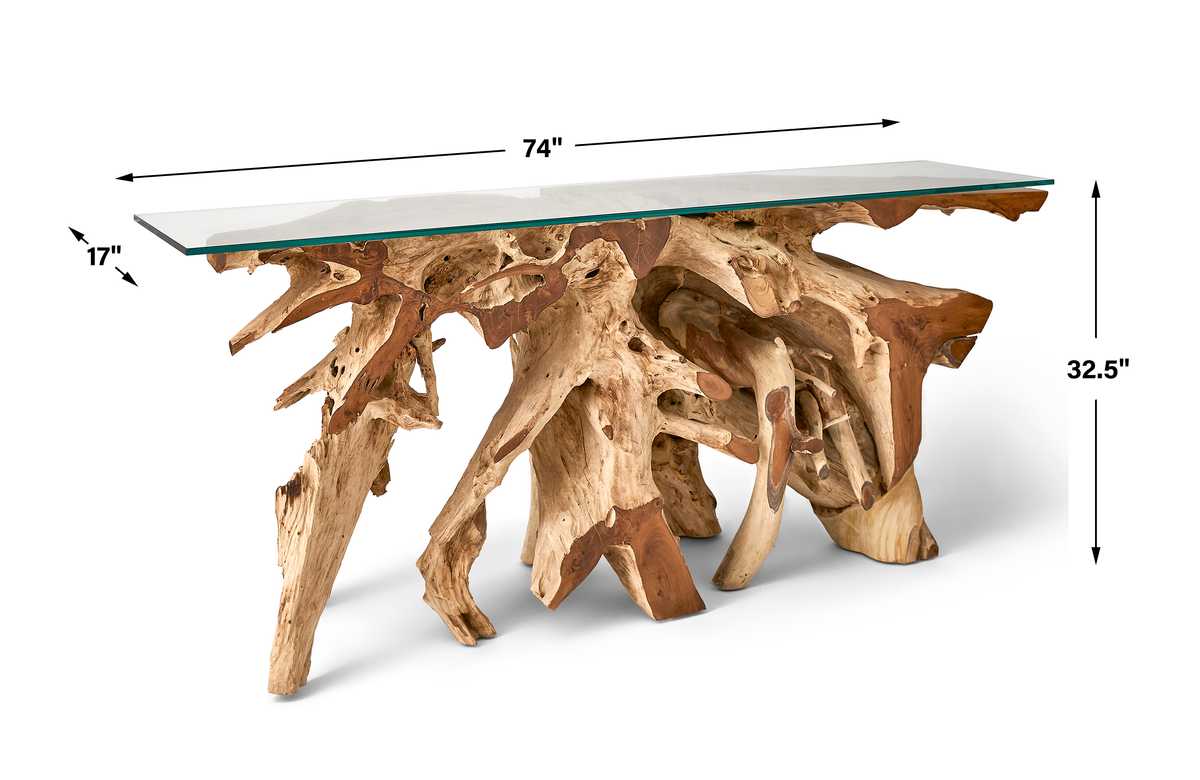 Center Root Console Table - 74x17, 2 Cartons