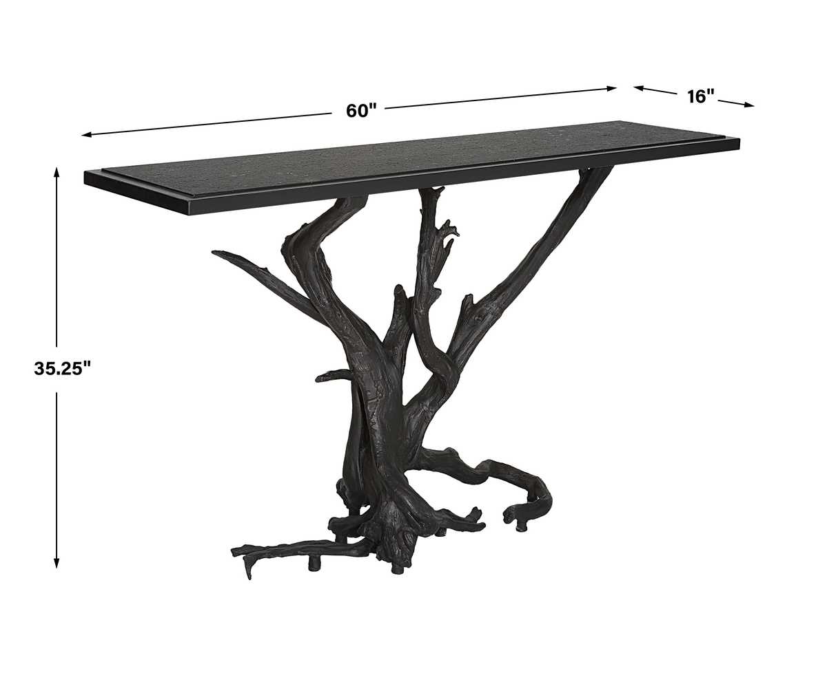 Big Sur Console Table - Bronze/Black, 2 Cartons