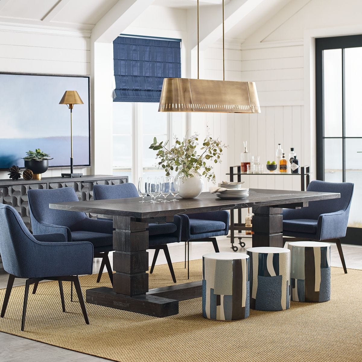 Black Magic Extension Dining Table, 2 CARTONS