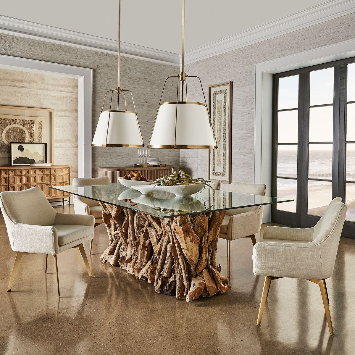 Teak Root Dining Table - Rectangle Natural, 2 Cartons