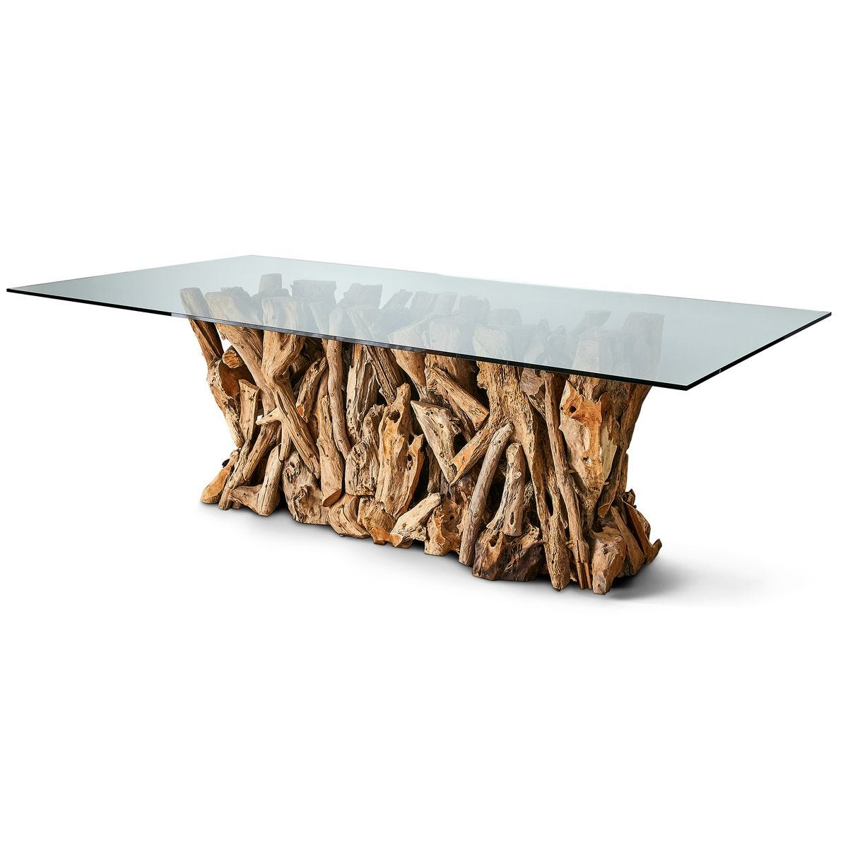 Teak Root Dining Table - Rectangle Natural, 2 Cartons