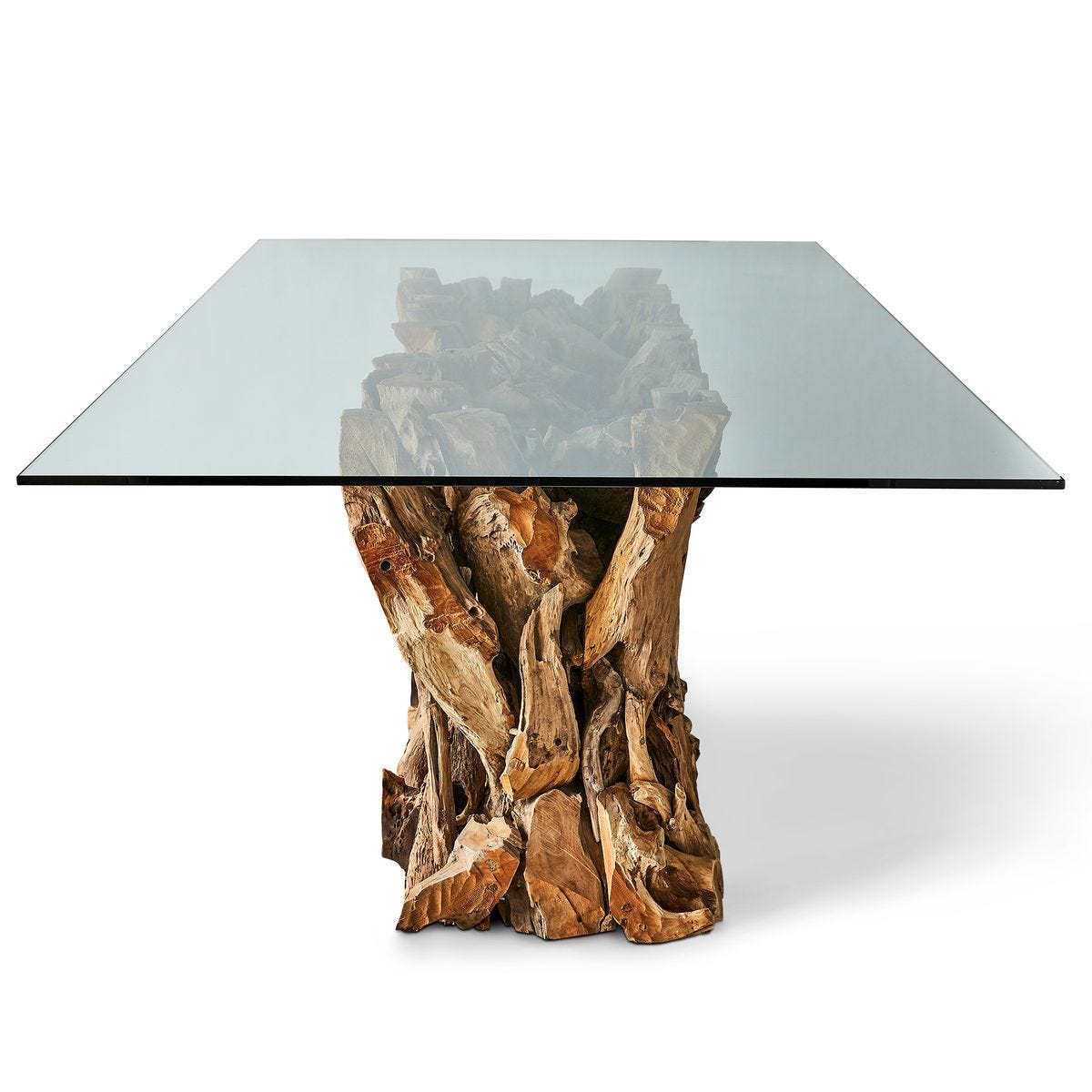 Teak Root Dining Table - Rectangle Natural, 2 Cartons