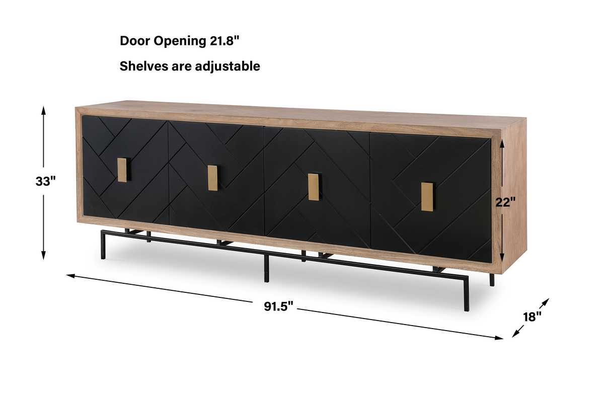Interlace 4 Door Cabinet