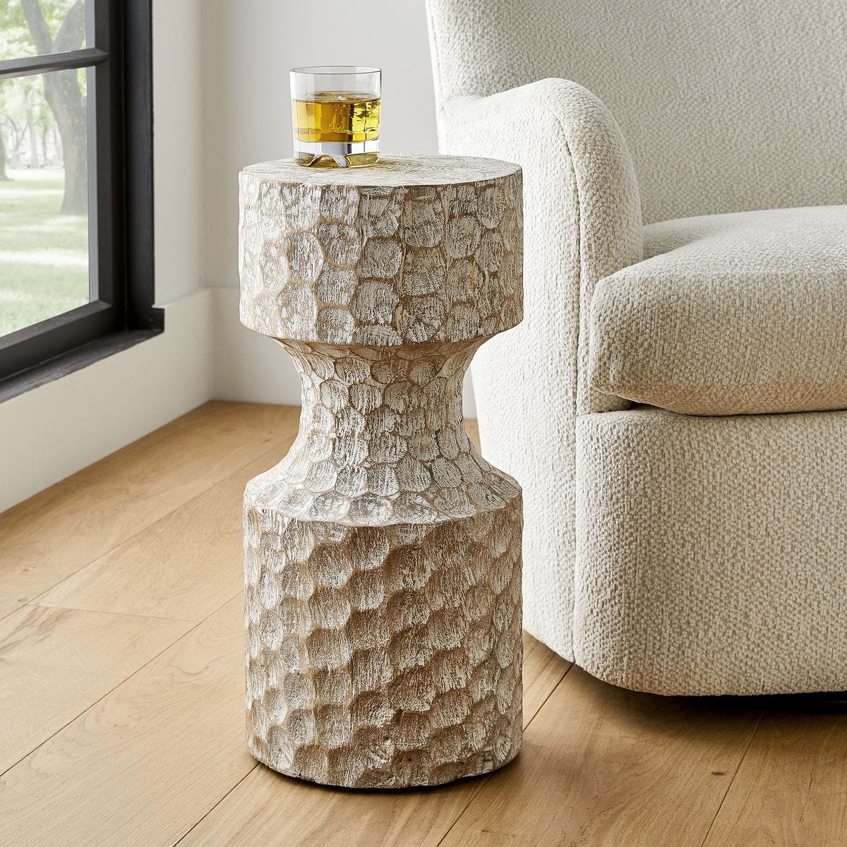Whittled Accent Table