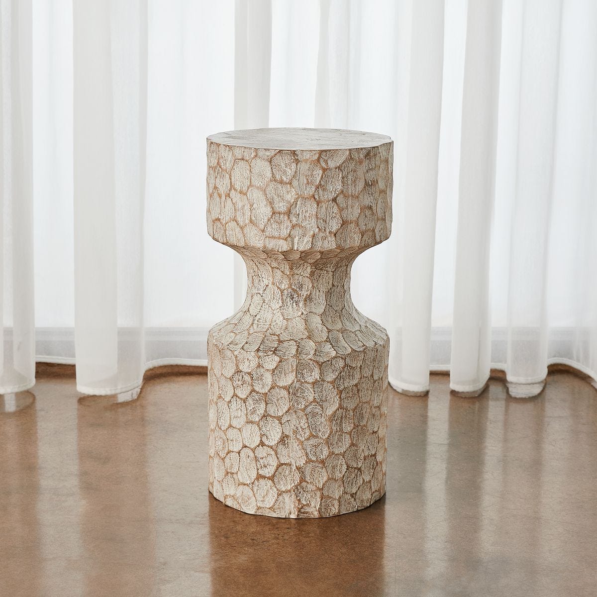 Whittled Accent Table