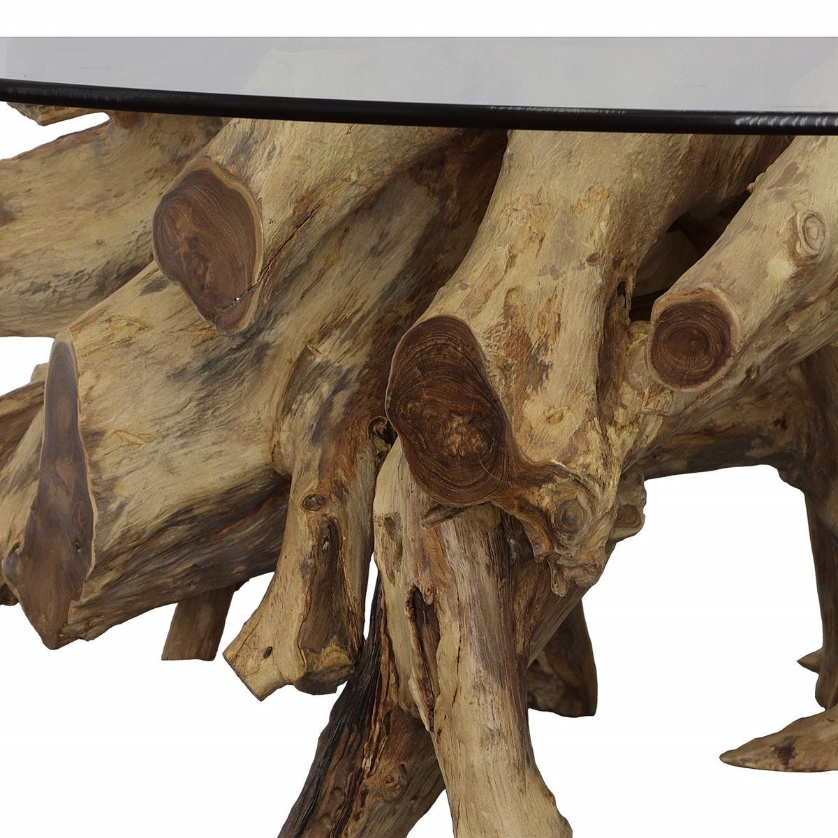 Center Root Coffee Table - Round, 56 Glass 2 CARTONS
