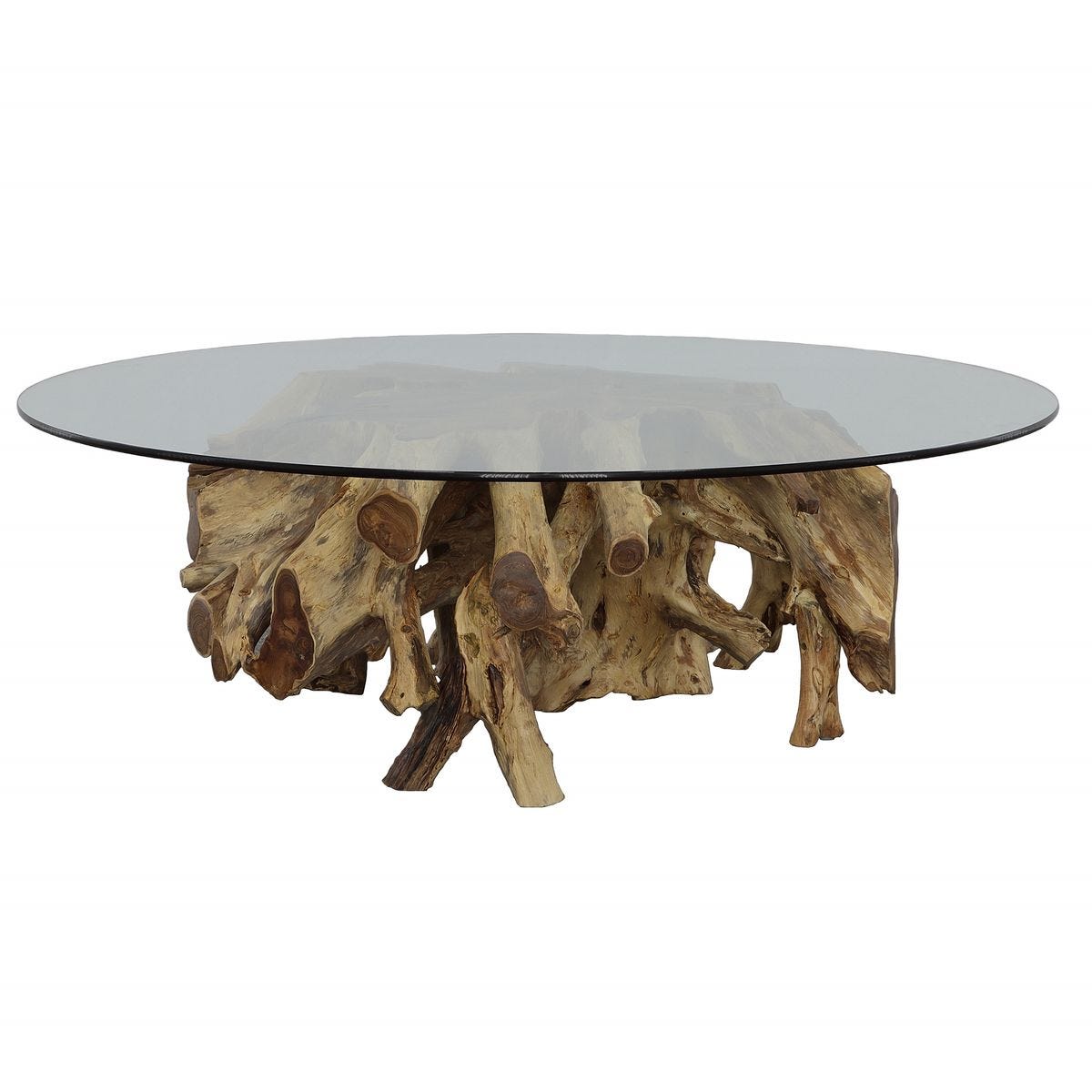 Center Root Coffee Table - Round, 56 Glass 2 CARTONS