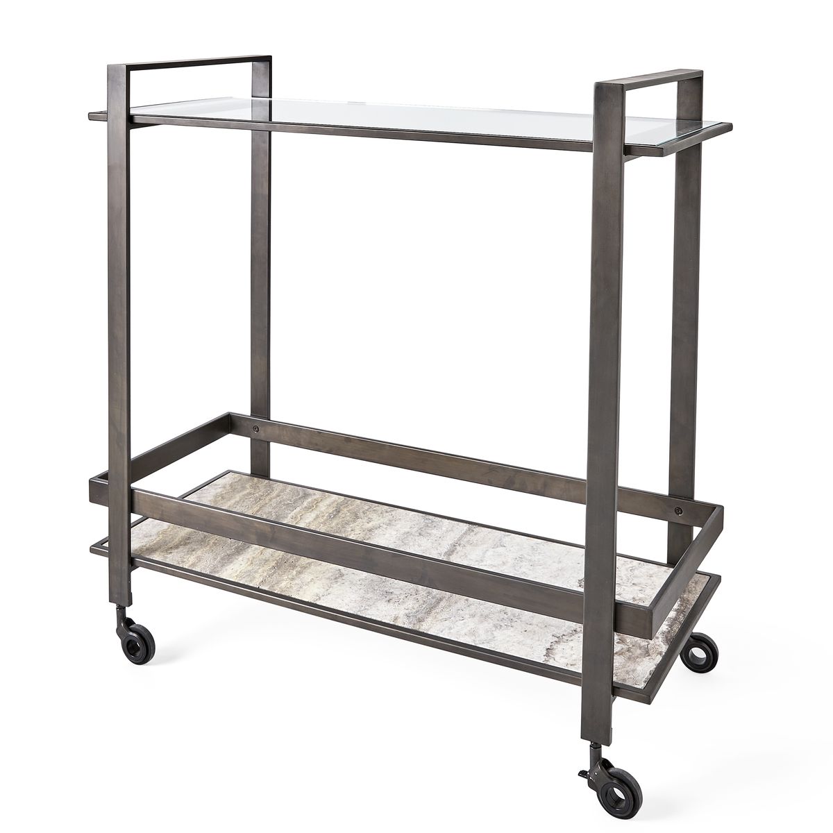 Roll Along Bar Cart - Bronze