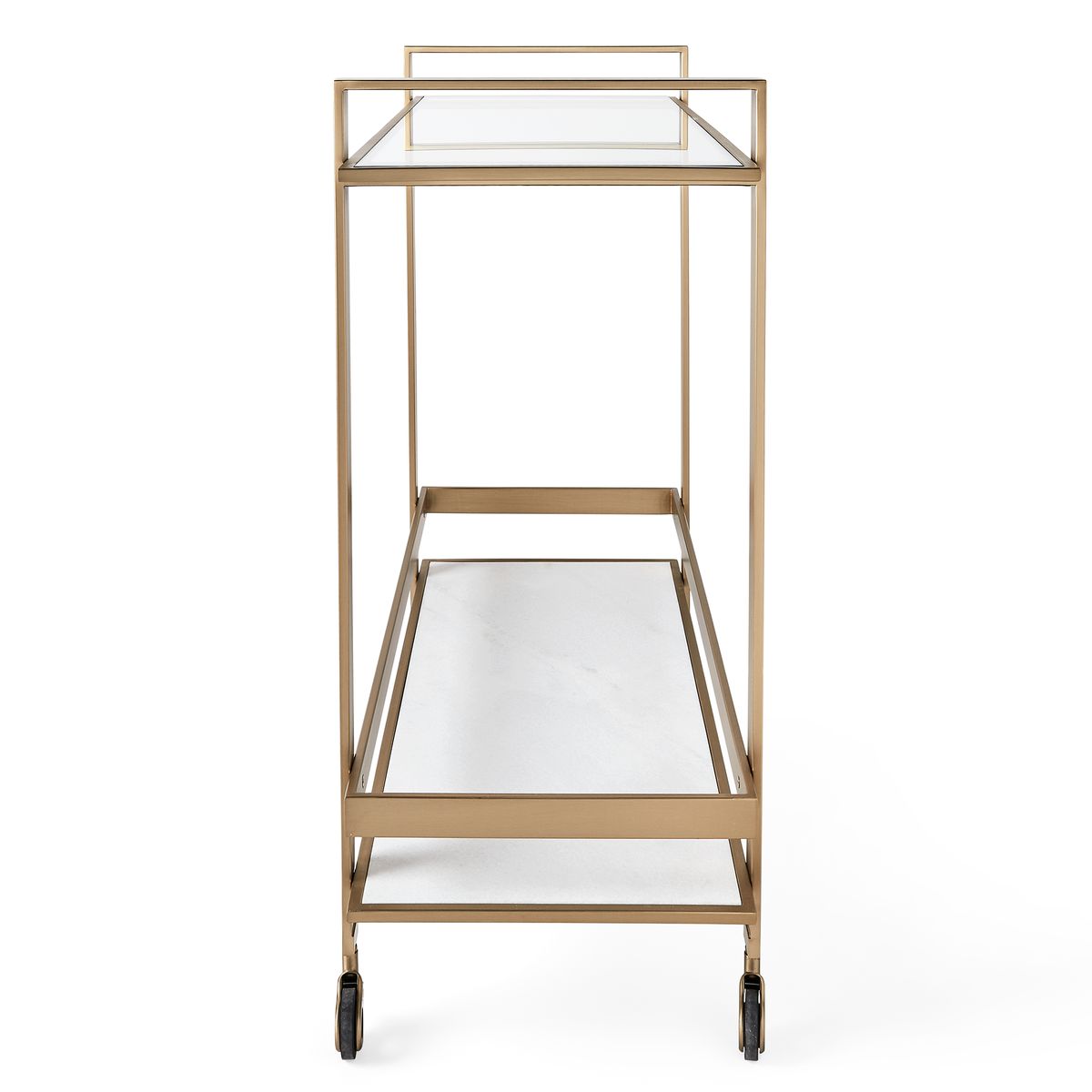 Roll Along Bar Cart - Brass