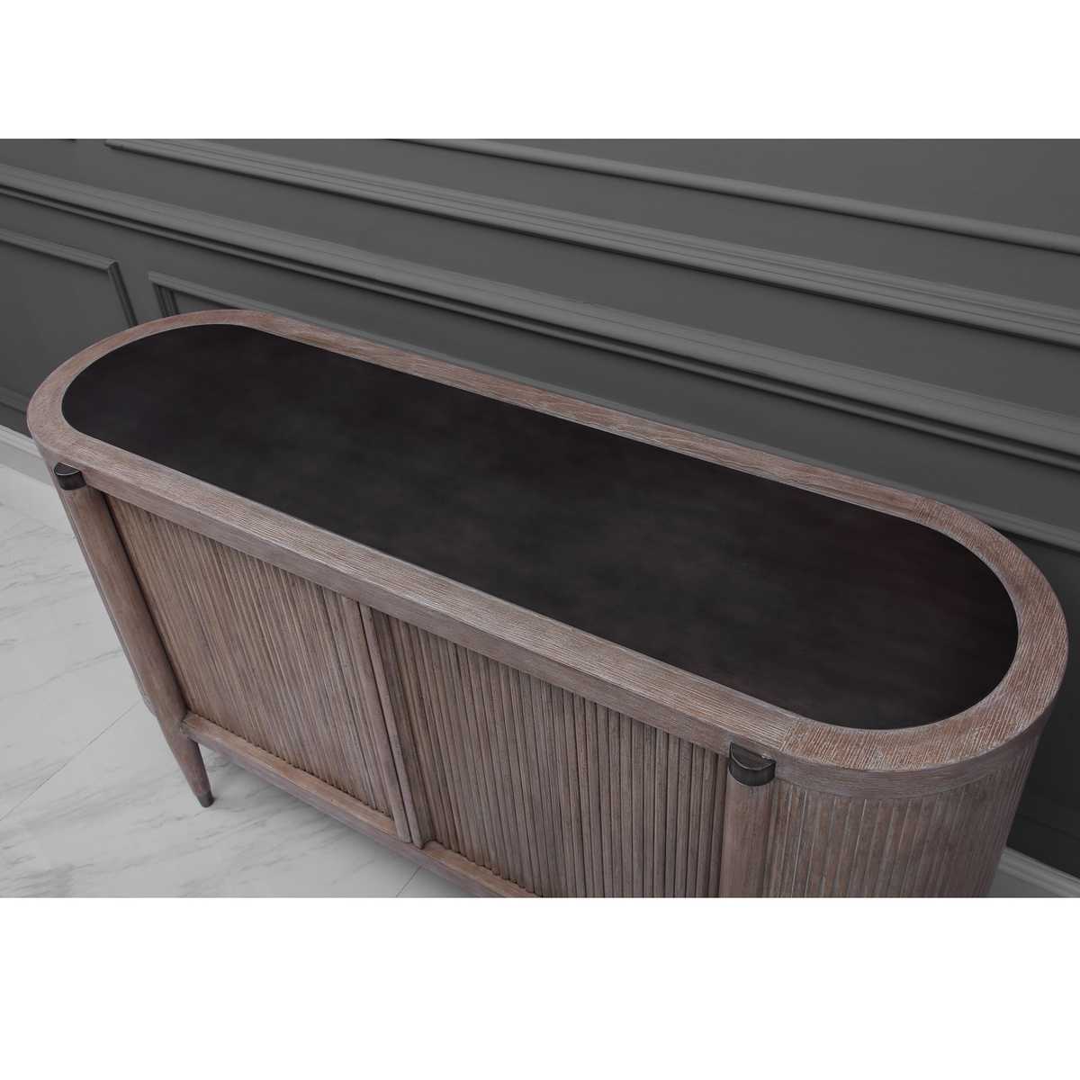 Tambour Cabinet - Natural Wash