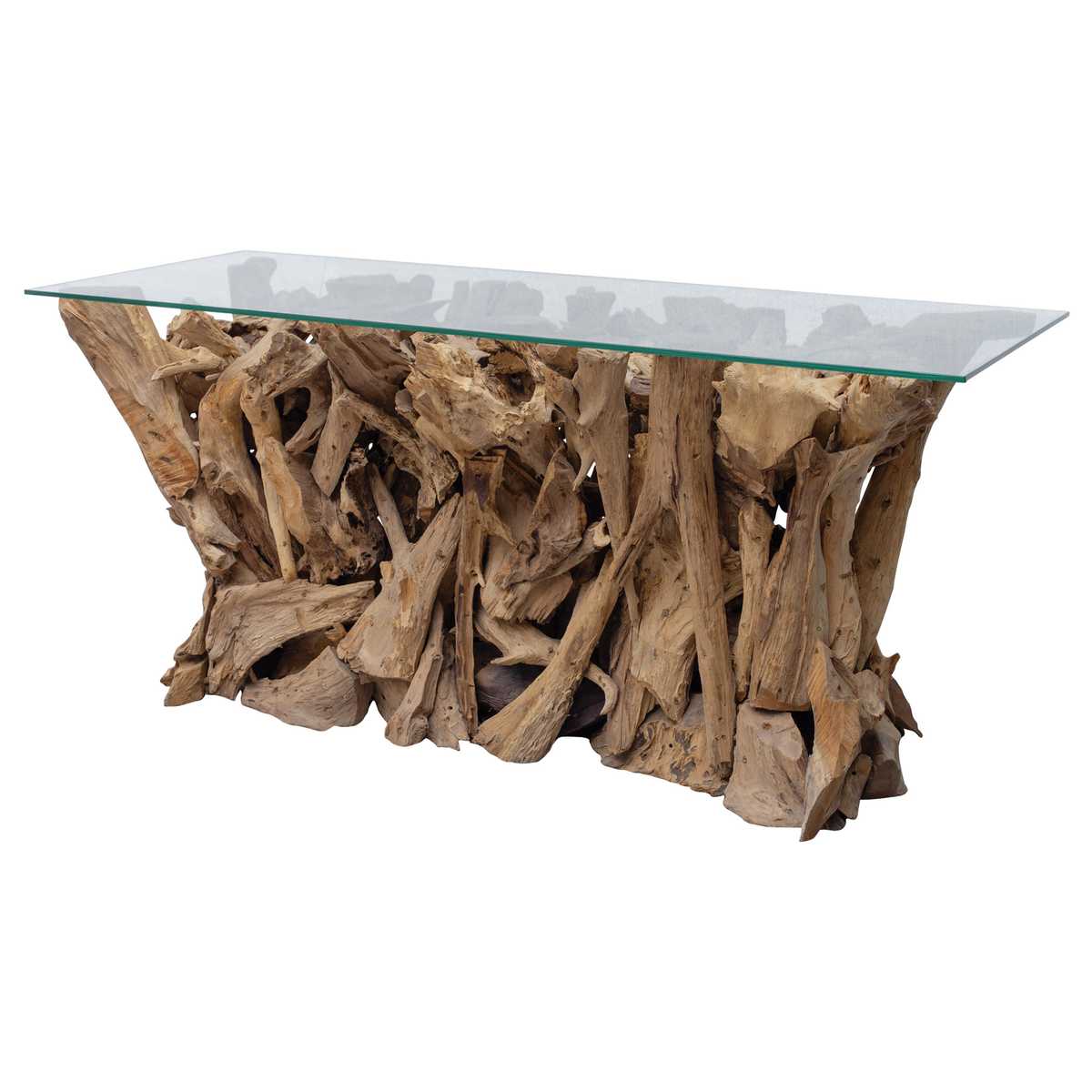 Teak Root Console Table, 2 Cartons