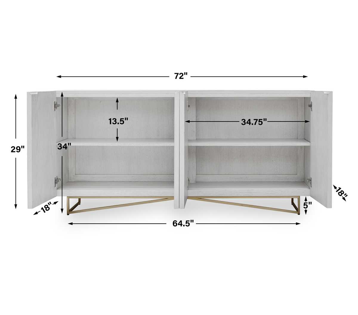 Ripple 4 Door Cabinet