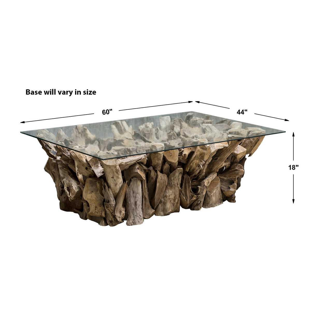 Teak Root Coffee Table, 2 Cartons