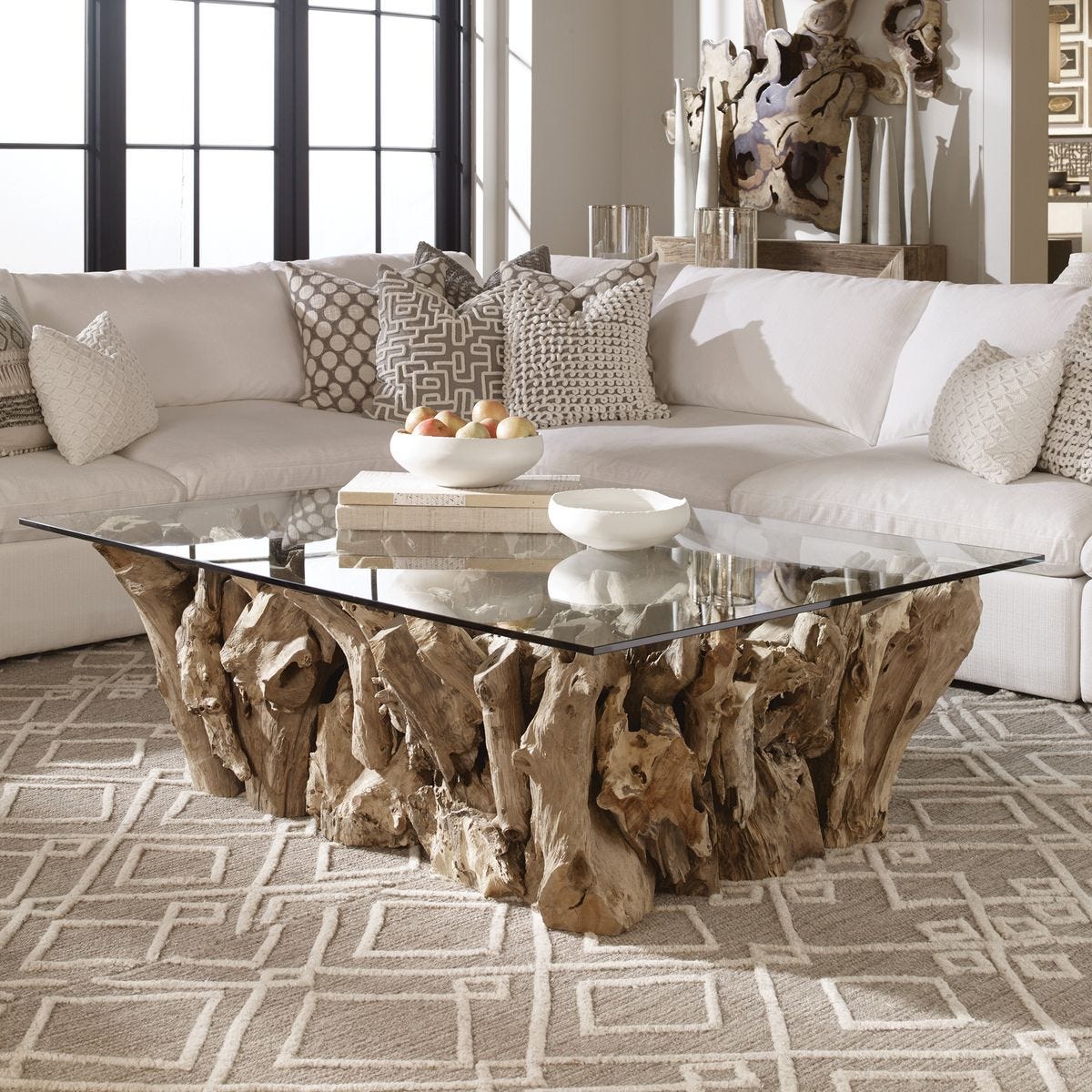 Teak Root Coffee Table, 2 Cartons