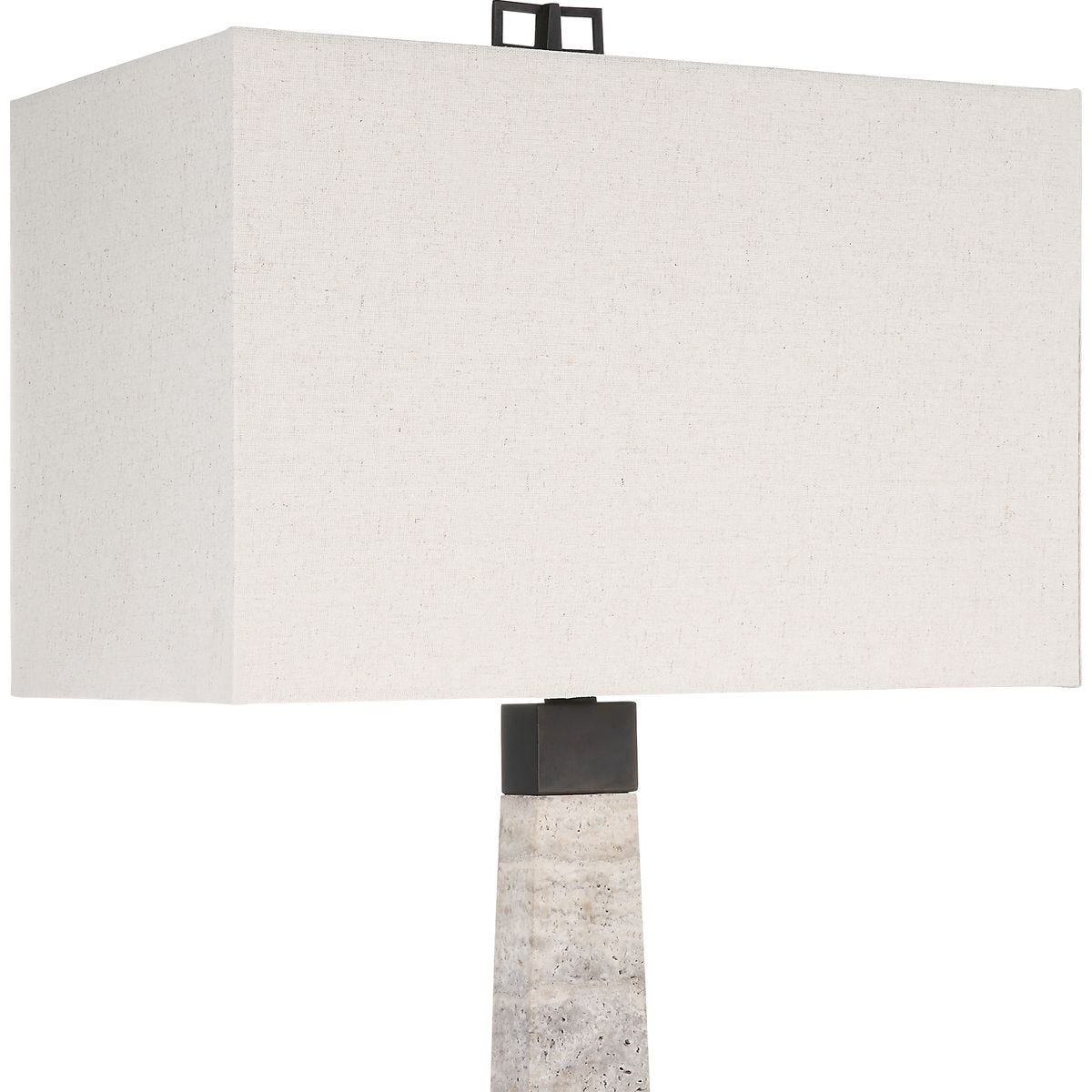 Spire Buffet Lamp - Rustic Gray Stone/Bronze