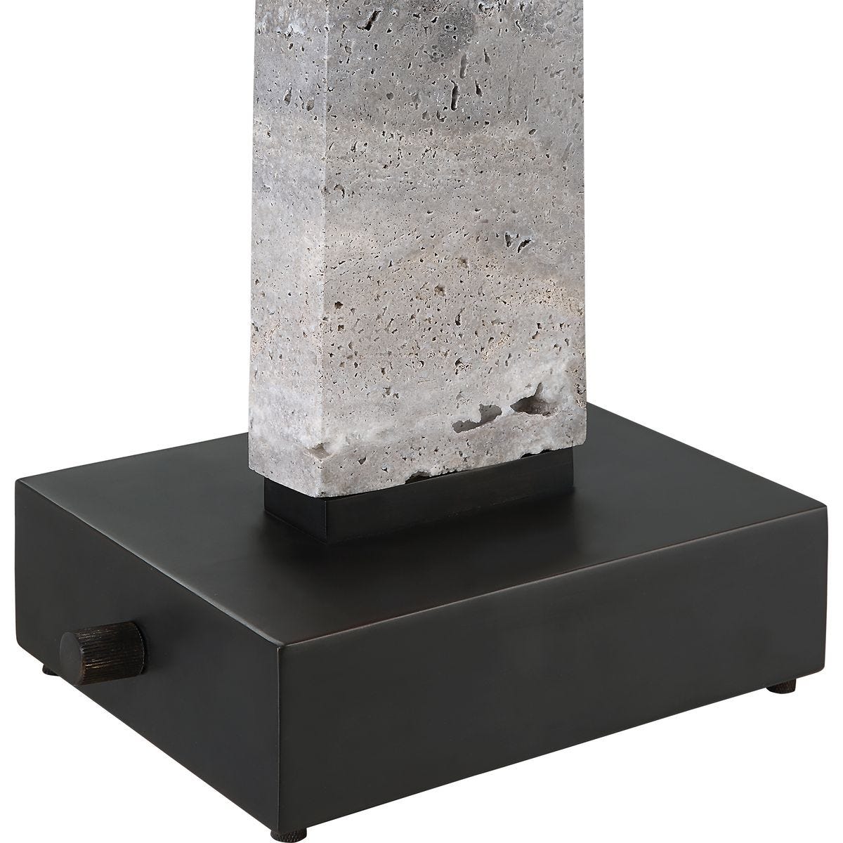Spire Buffet Lamp - Rustic Gray Stone/Bronze
