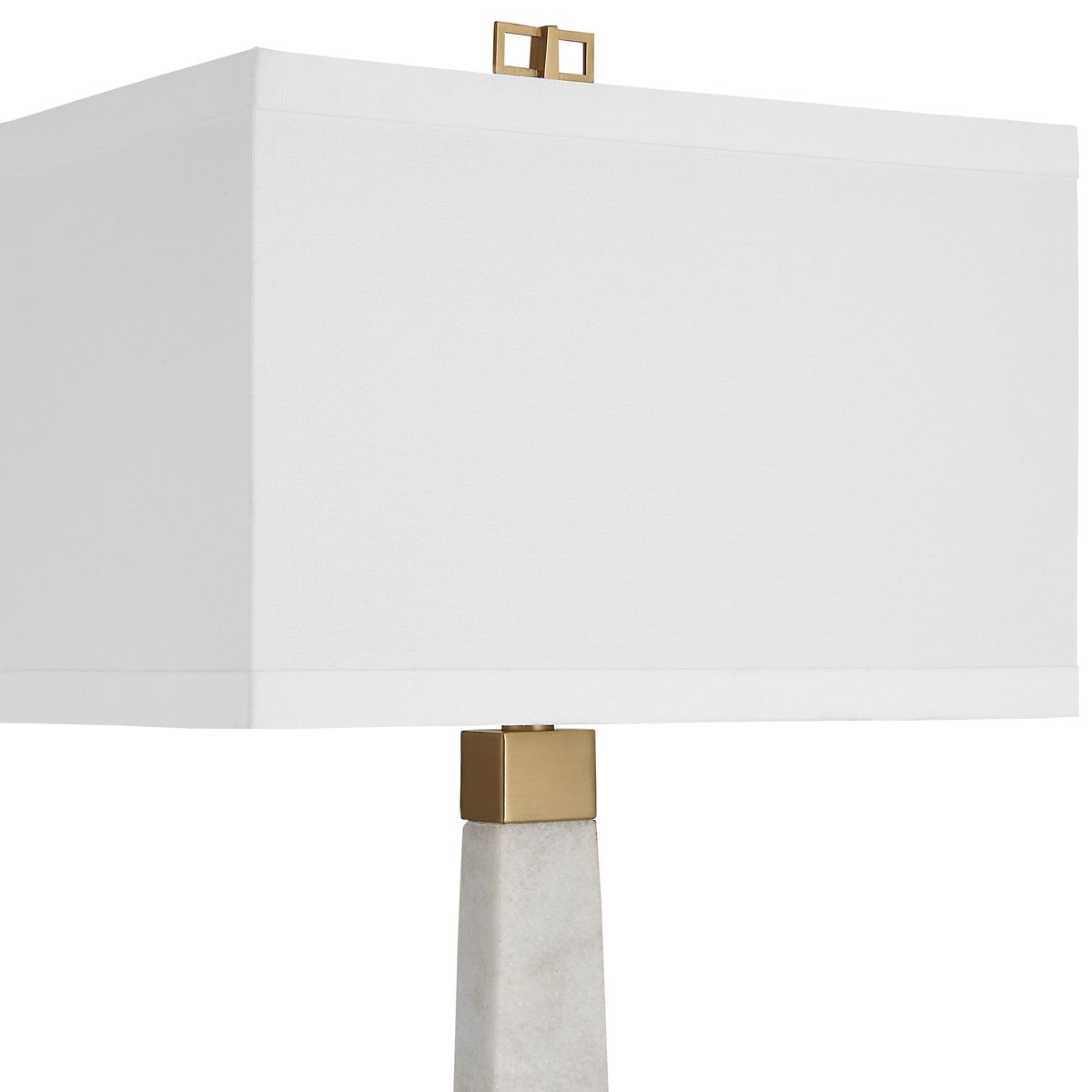 Spire Buffet Lamp - White Marble/Brass