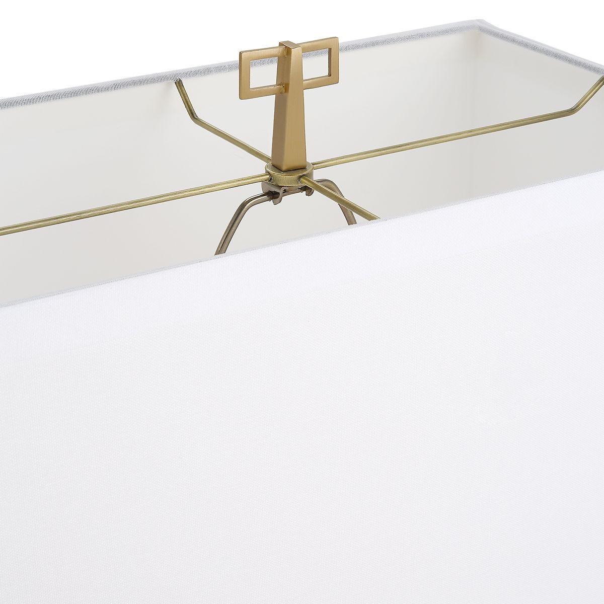 Spire Buffet Lamp - White Marble/Brass
