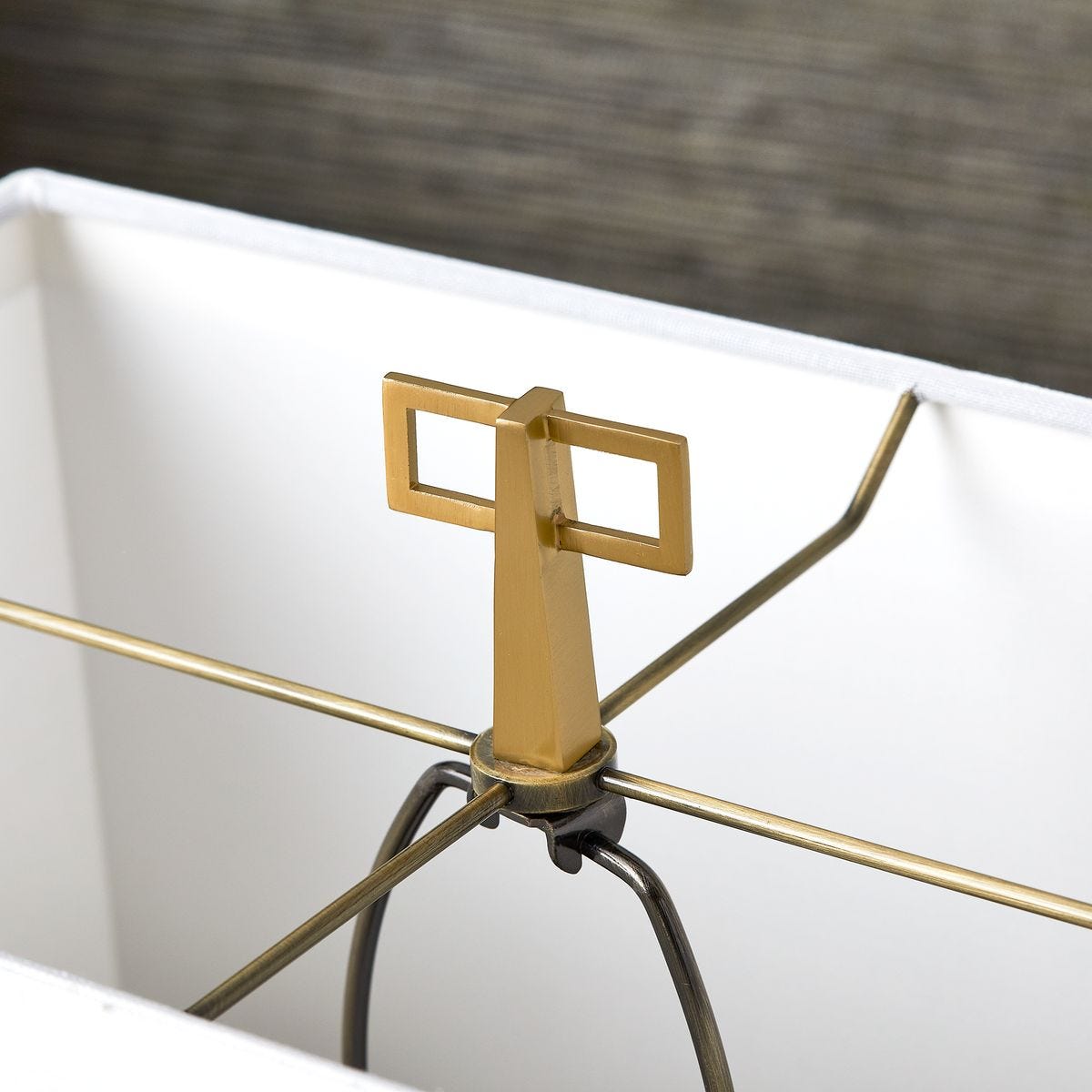 Spire Buffet Lamp - White Marble/Brass