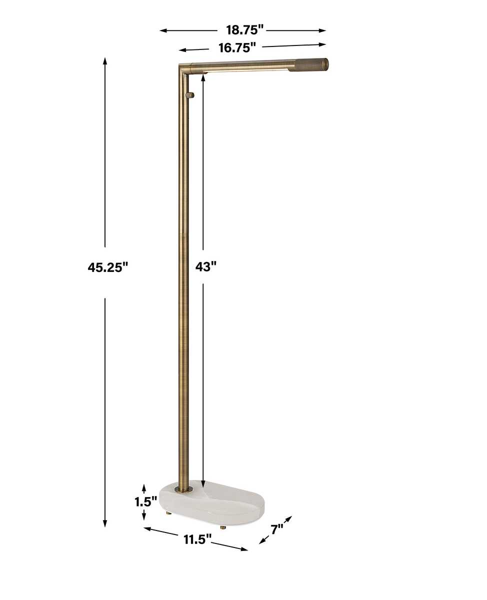 Highlight Floor Lamp - Antique Brass