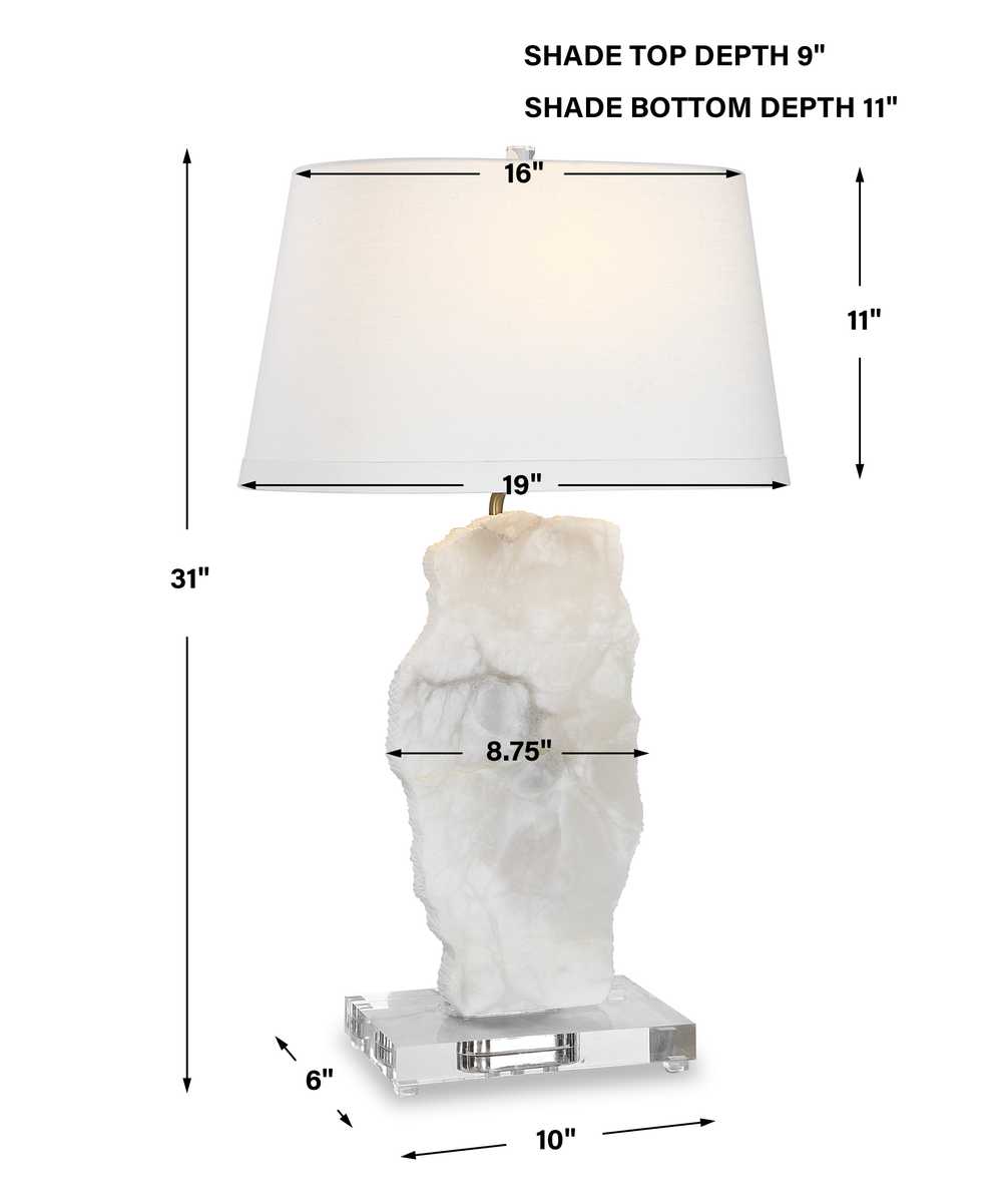Slice Table Lamp - Alabaster