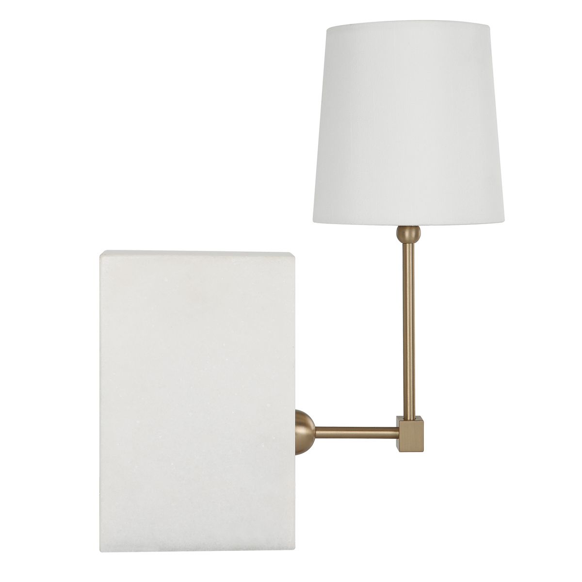 On a Shelf Mini Lamp - White Marble/Brass