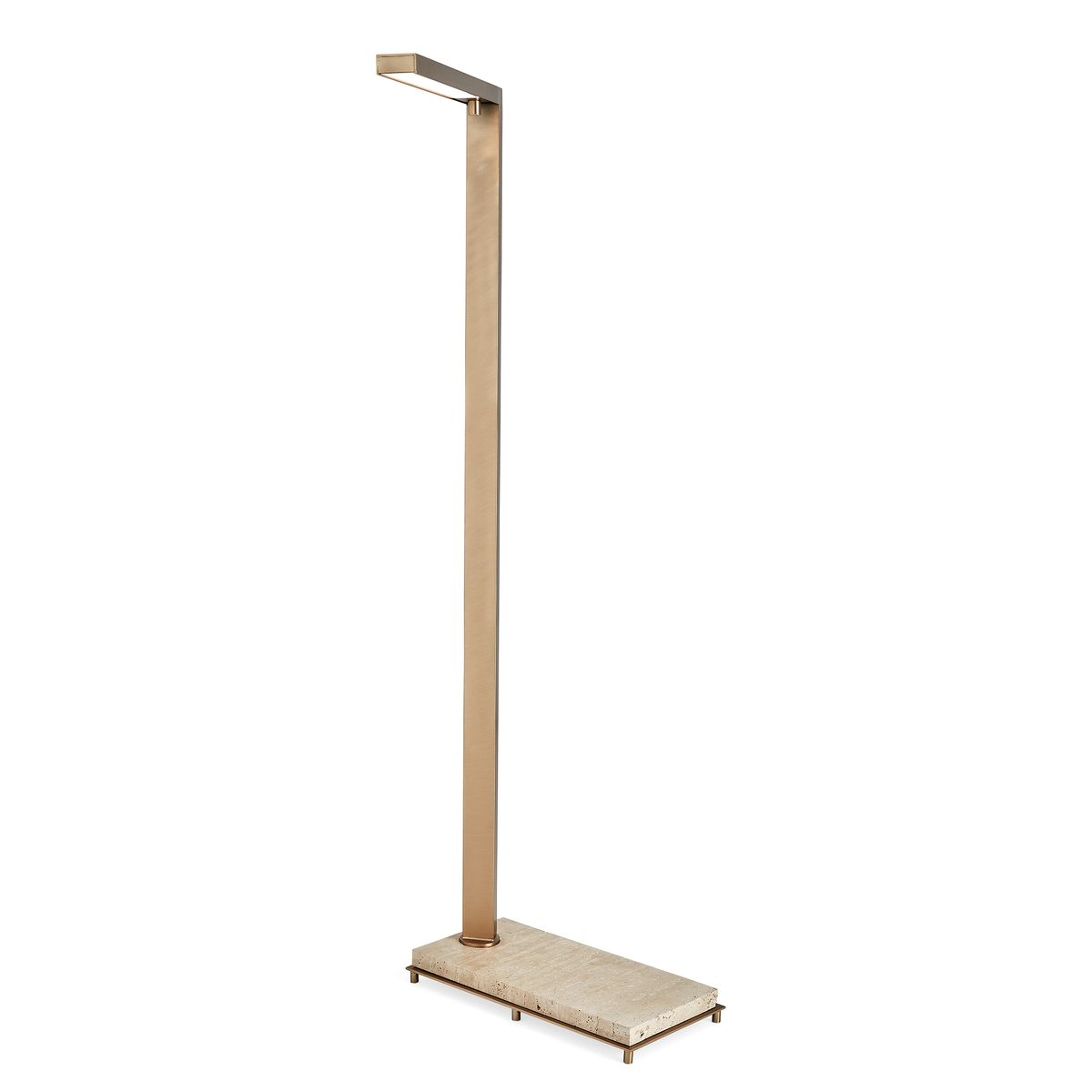 Illume Floor Lamp - Travertine/Brass