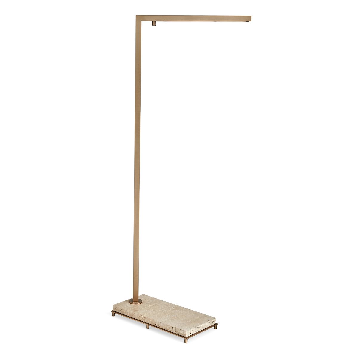 Illume Floor Lamp - Travertine/Brass