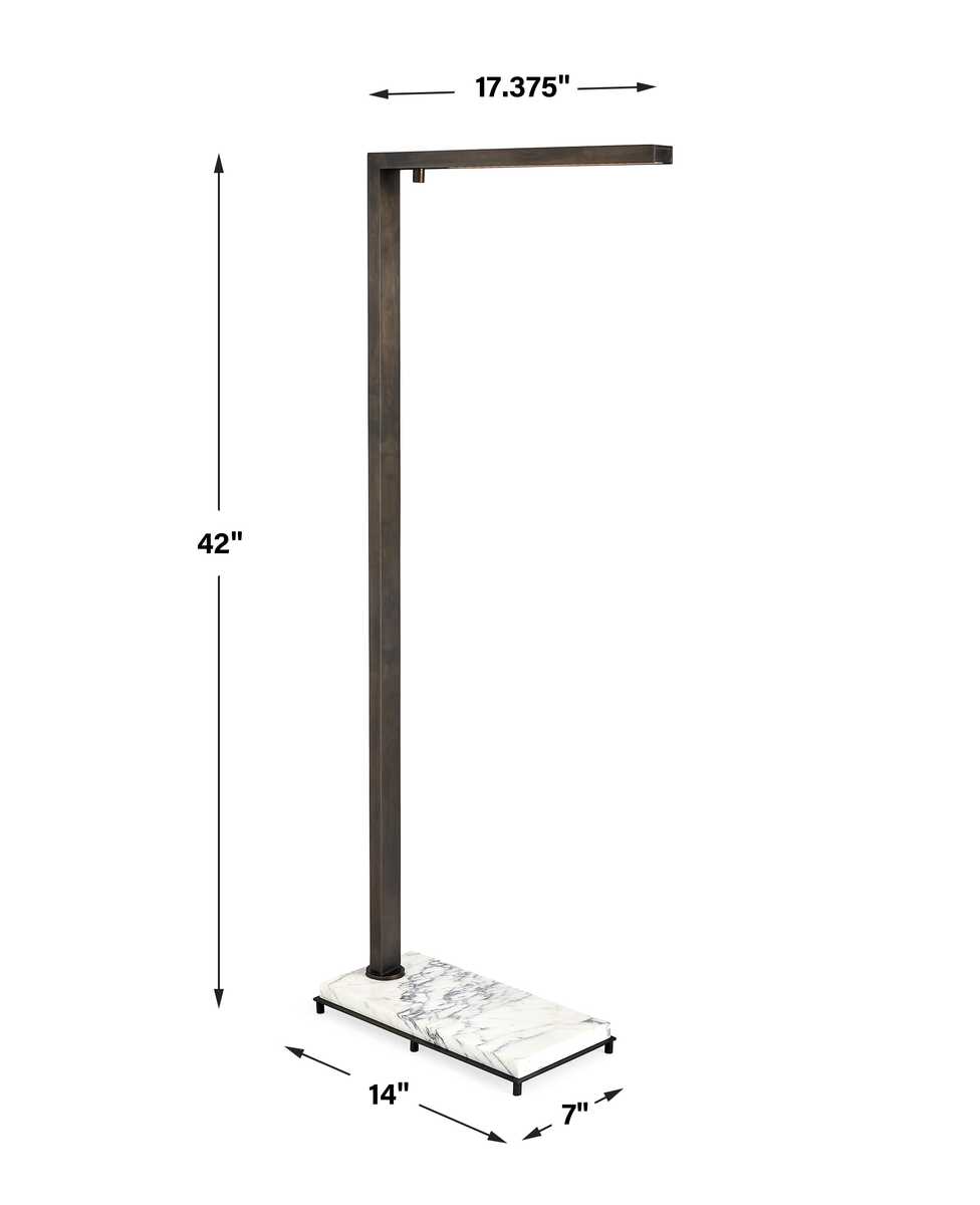 Illume Floor Lamp - Marble/Bronze