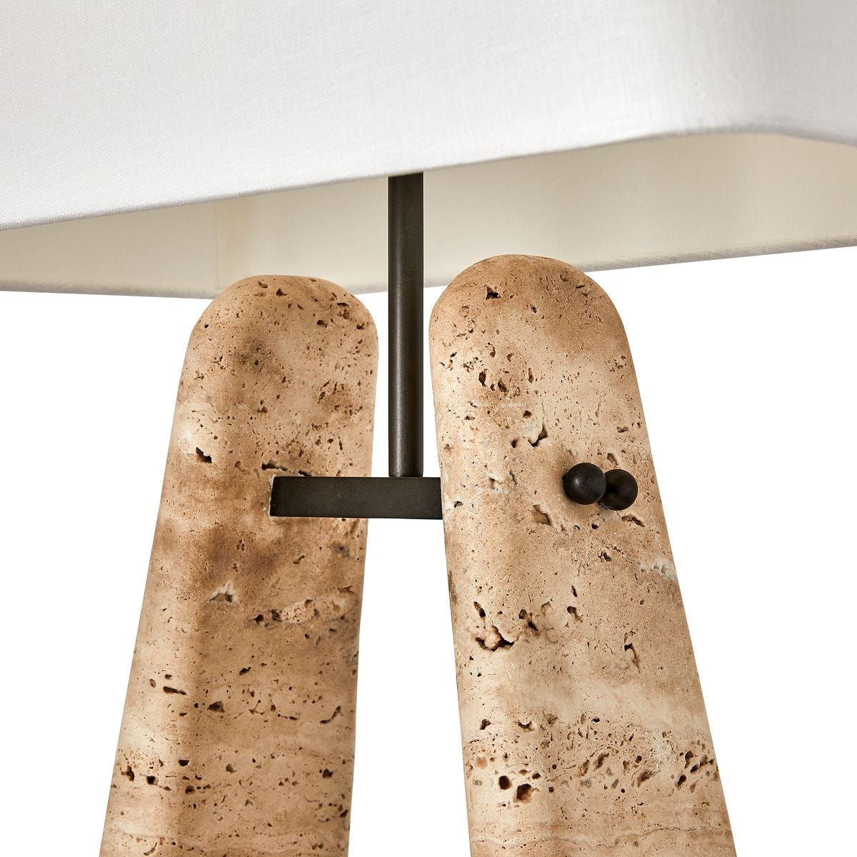 Crossbow Table Lamp - Travertine