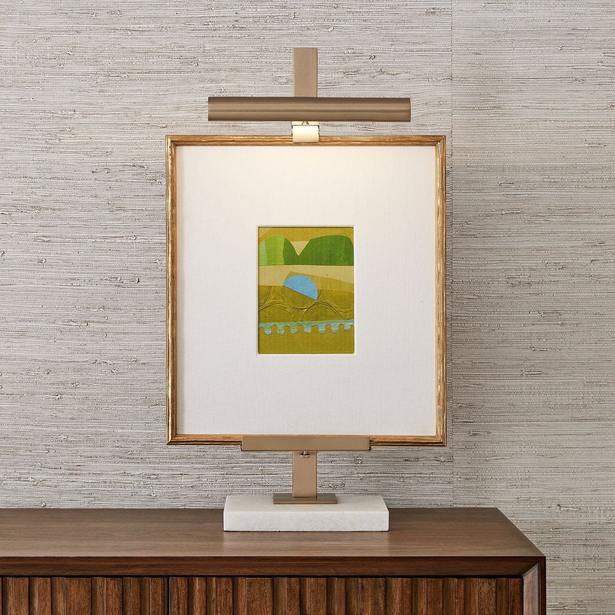 Lean On Me Lighted Easel - Marble/Brass