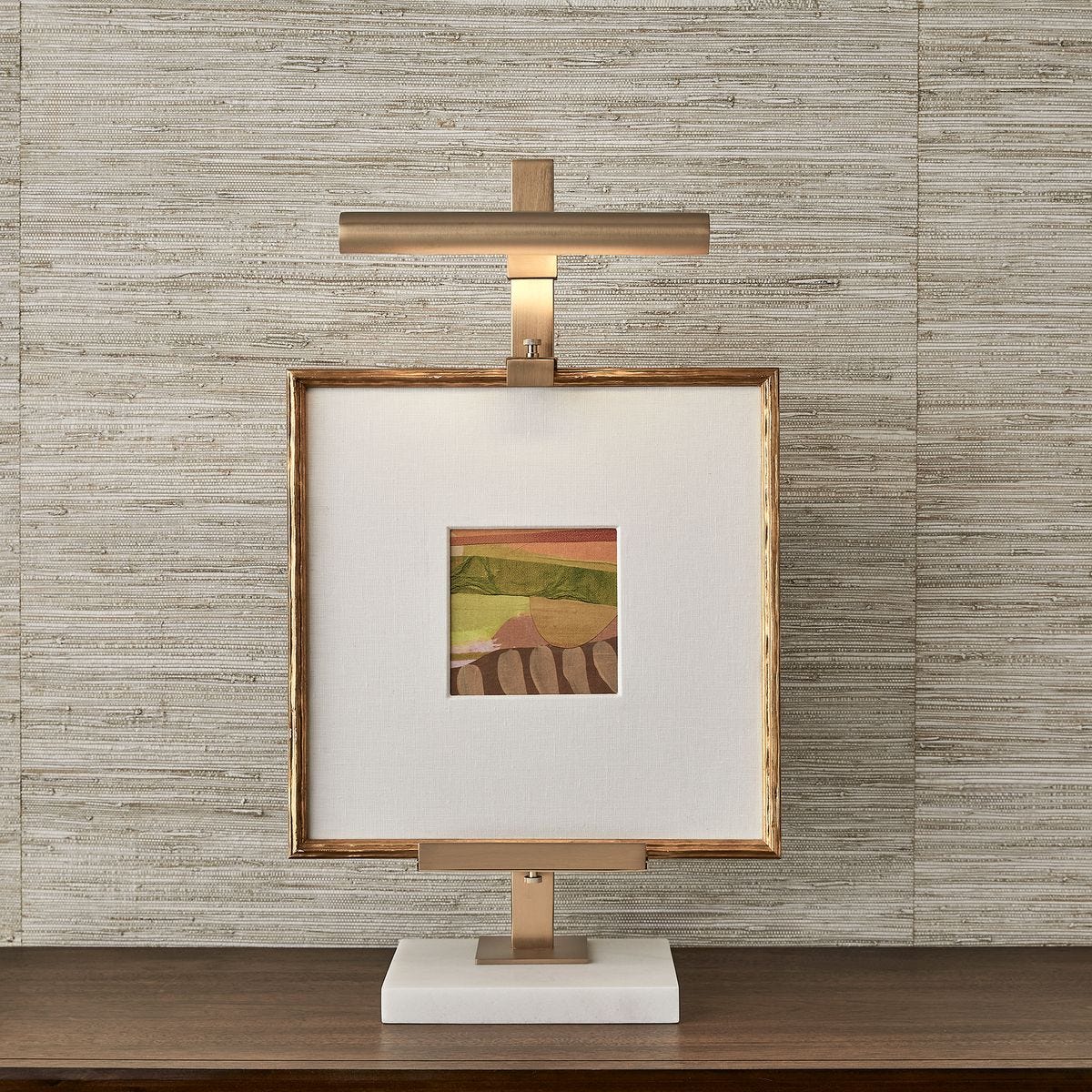 Lean On Me Lighted Easel - Marble/Brass