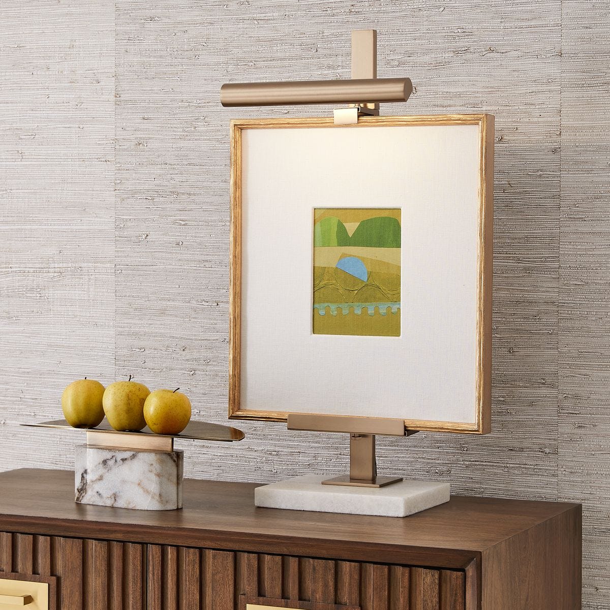 Lean On Me Lighted Easel - Marble/Brass