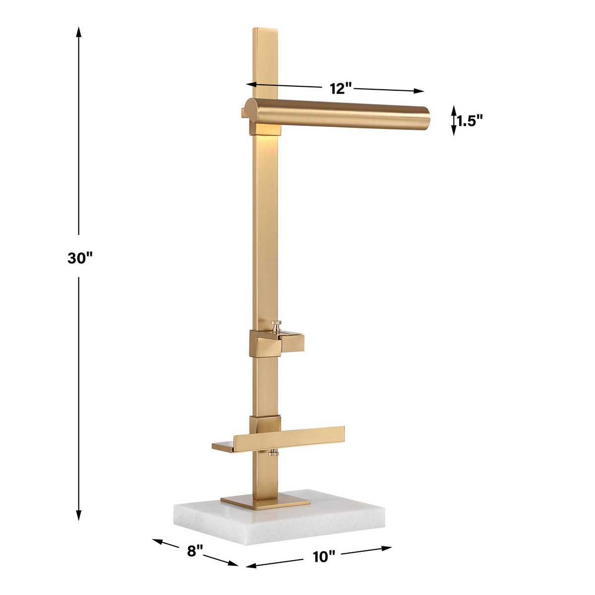 Lean On Me Lighted Easel - Marble/Brass
