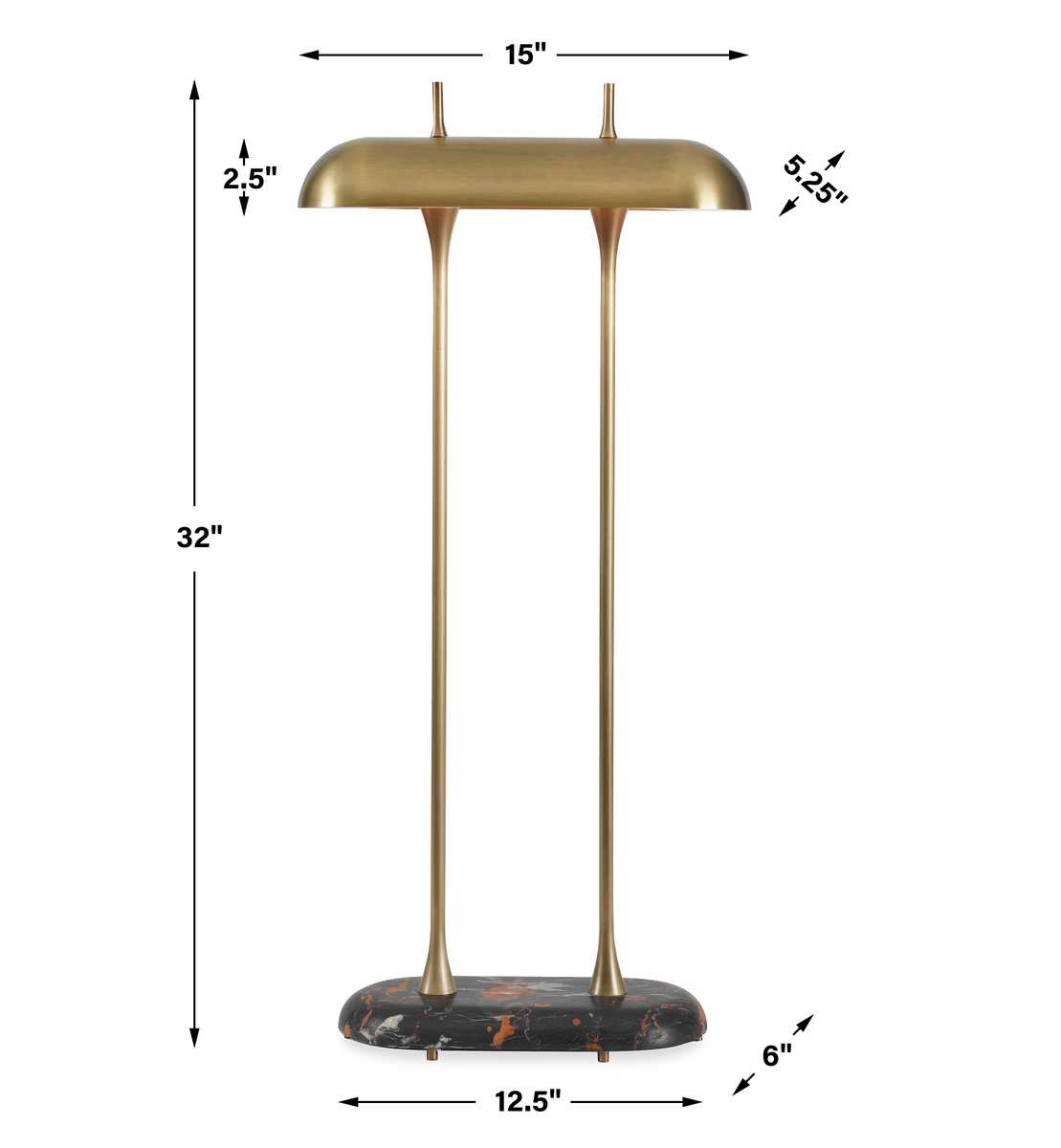 Papyrus Buffet Lamp - Michelangelo Marble