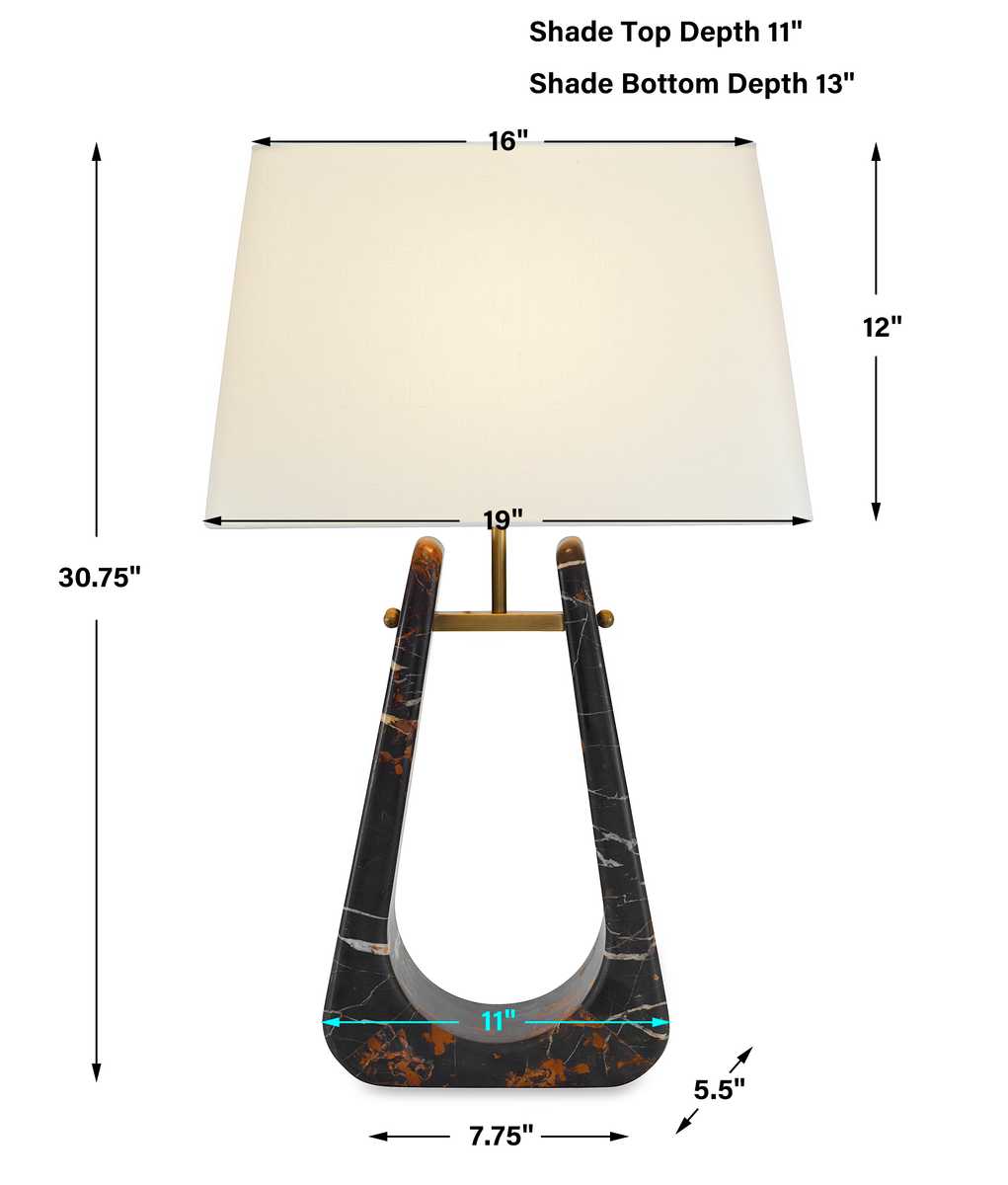 Crossbow Table Lamp - Marble