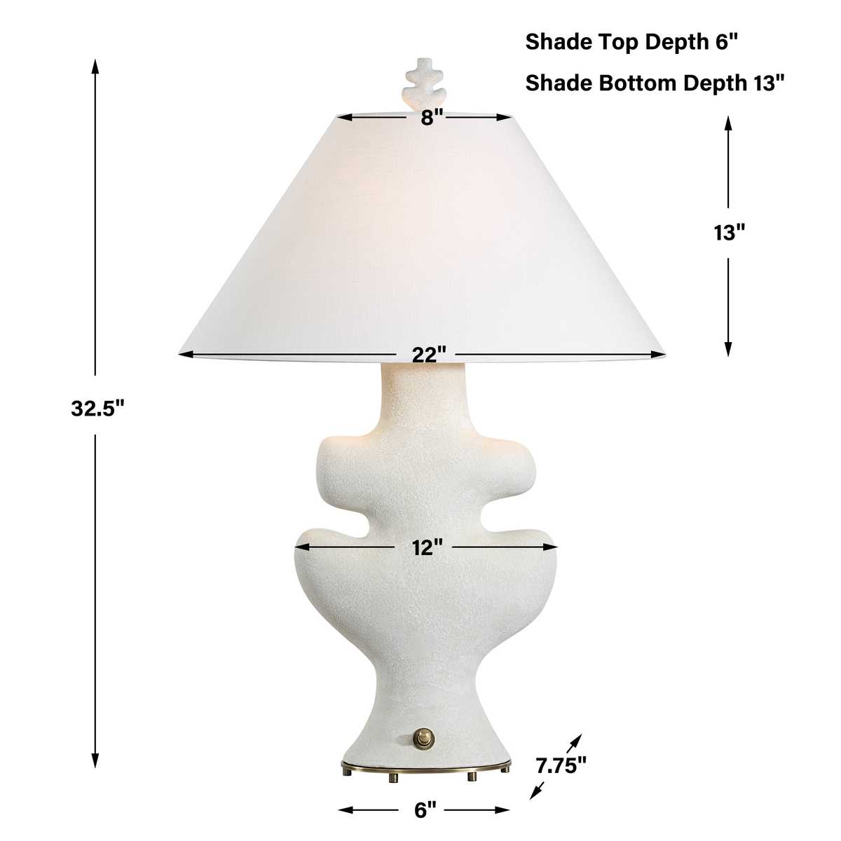 Frosted Leaf Table Lamp