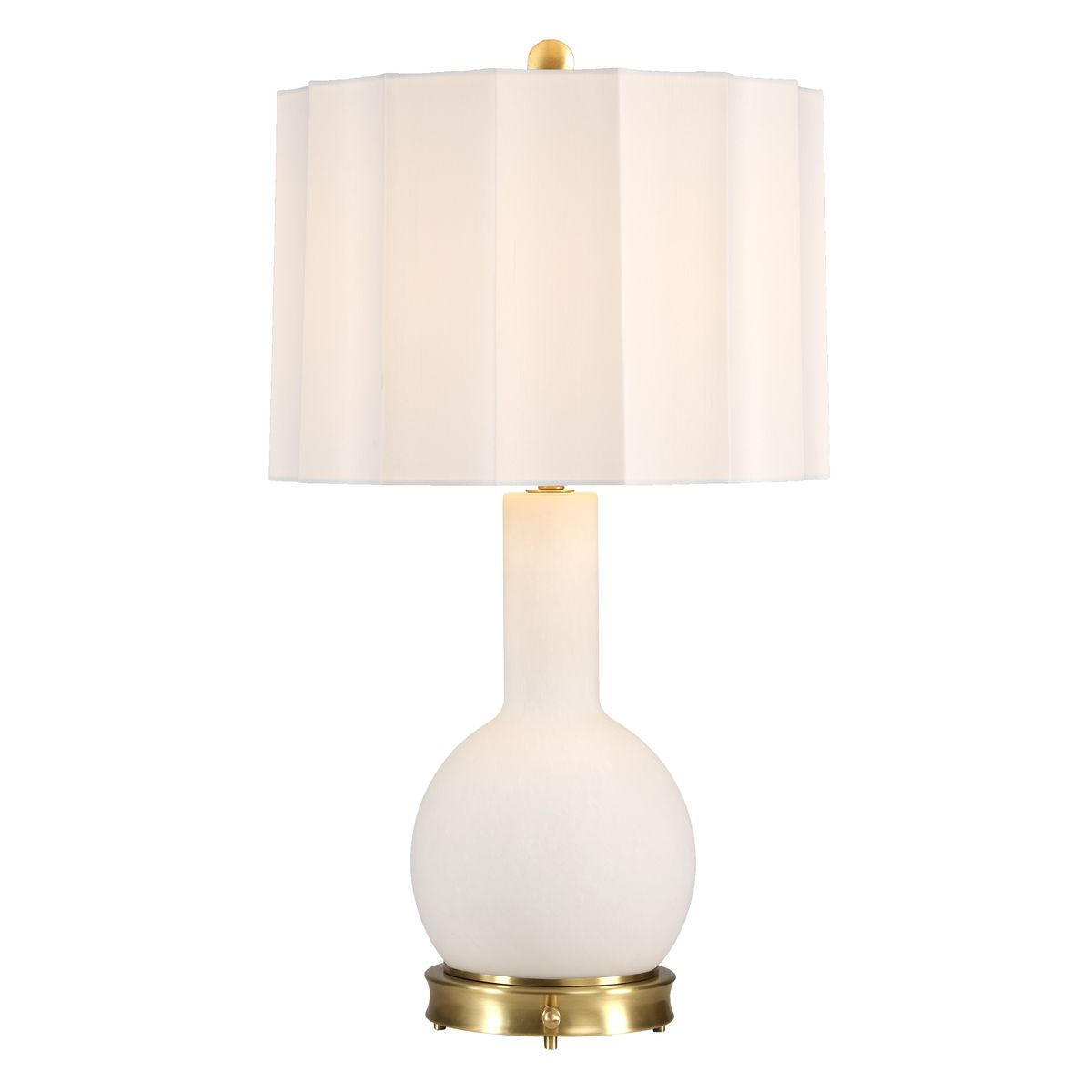 Light Hearted Table Lamp - White Alabaster