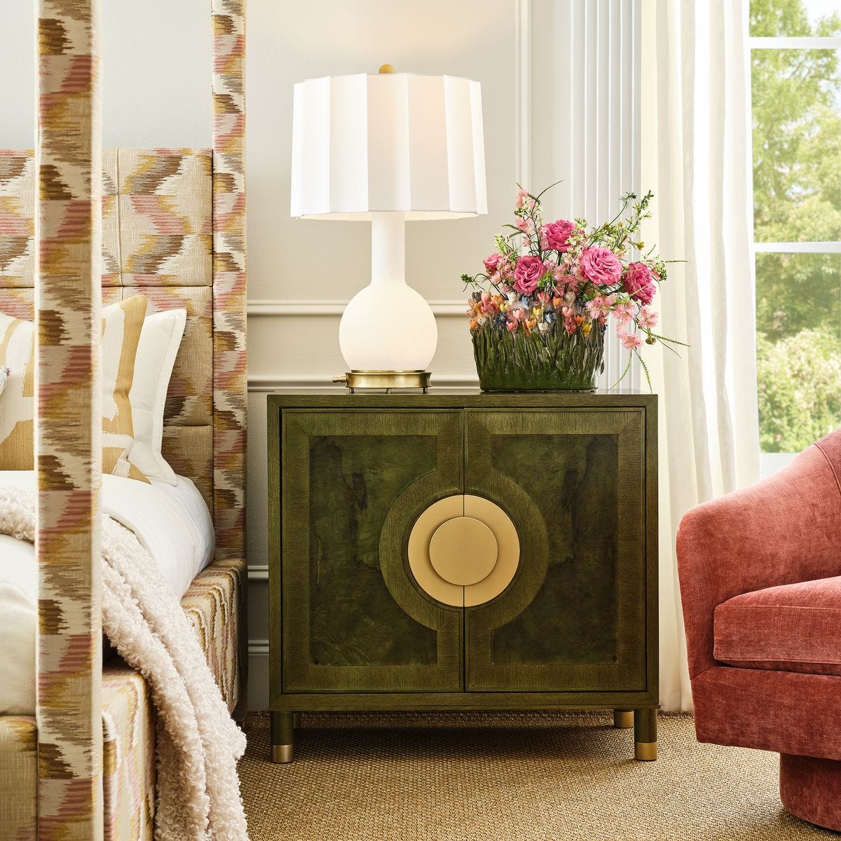 Light Hearted Table Lamp - White Alabaster