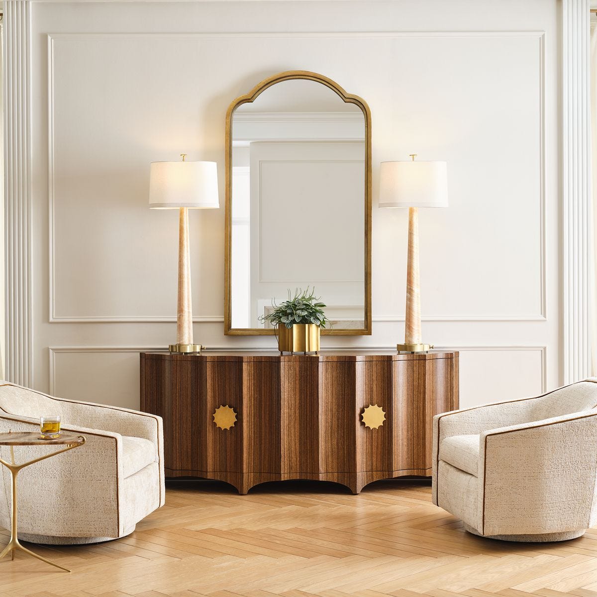 Golden Clover Buffet Lamp