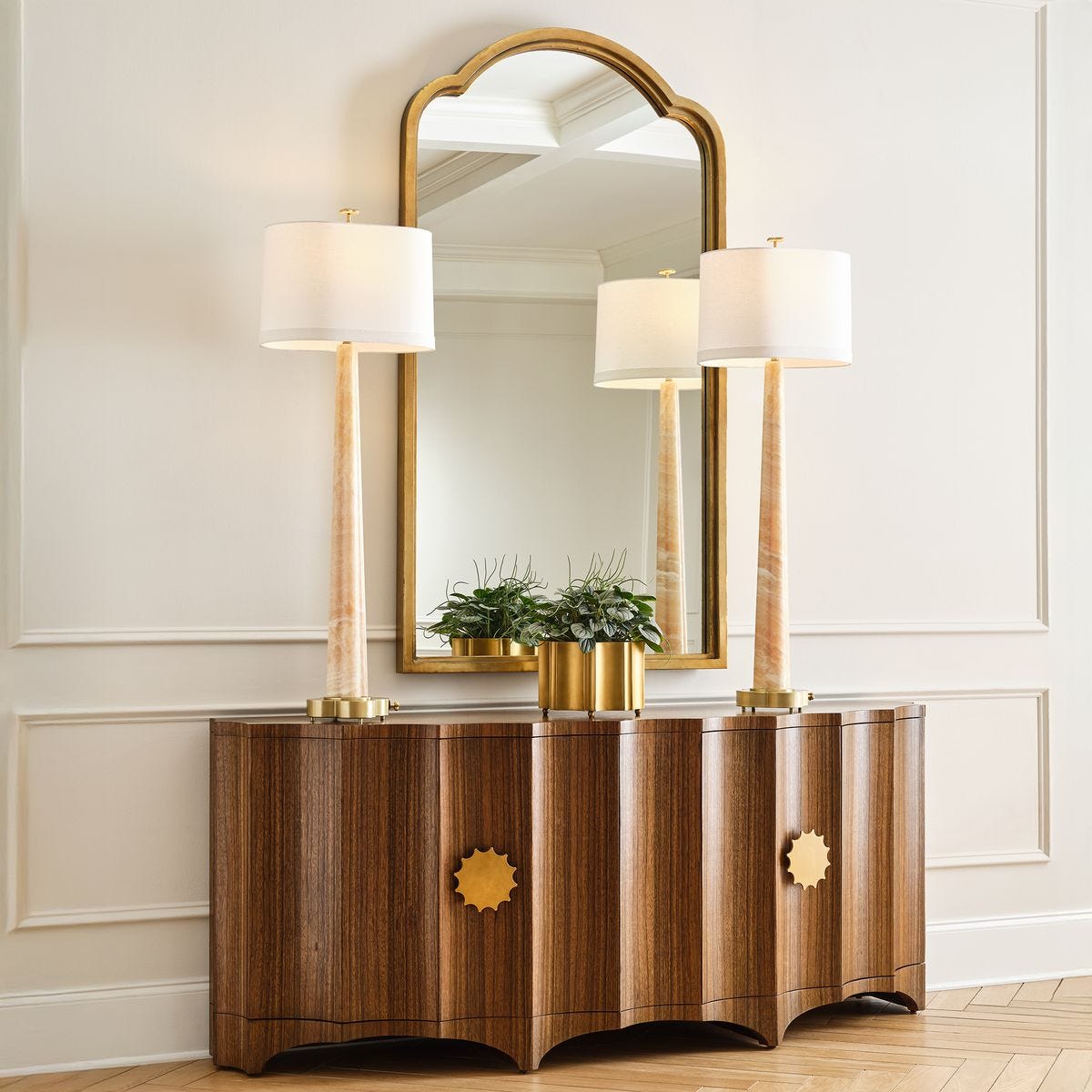 Golden Clover Buffet Lamp